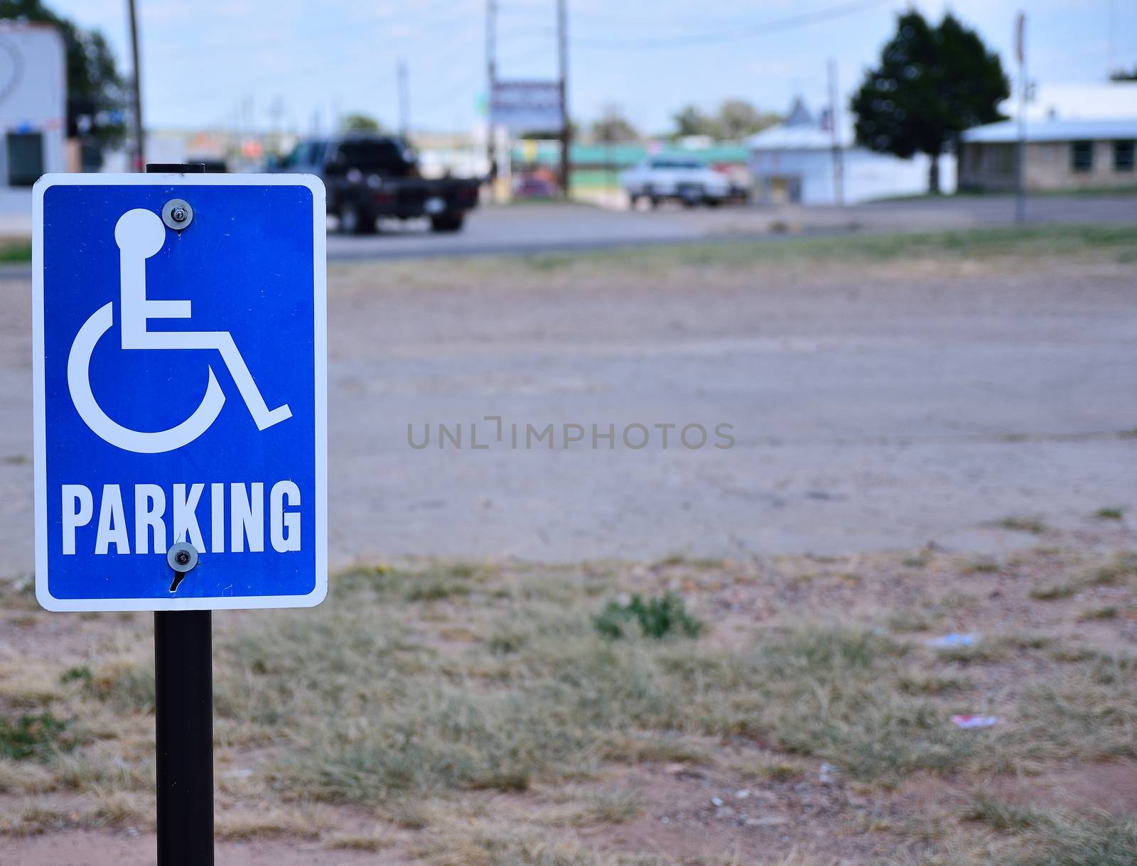 Reserved parking for handicapped only sign.