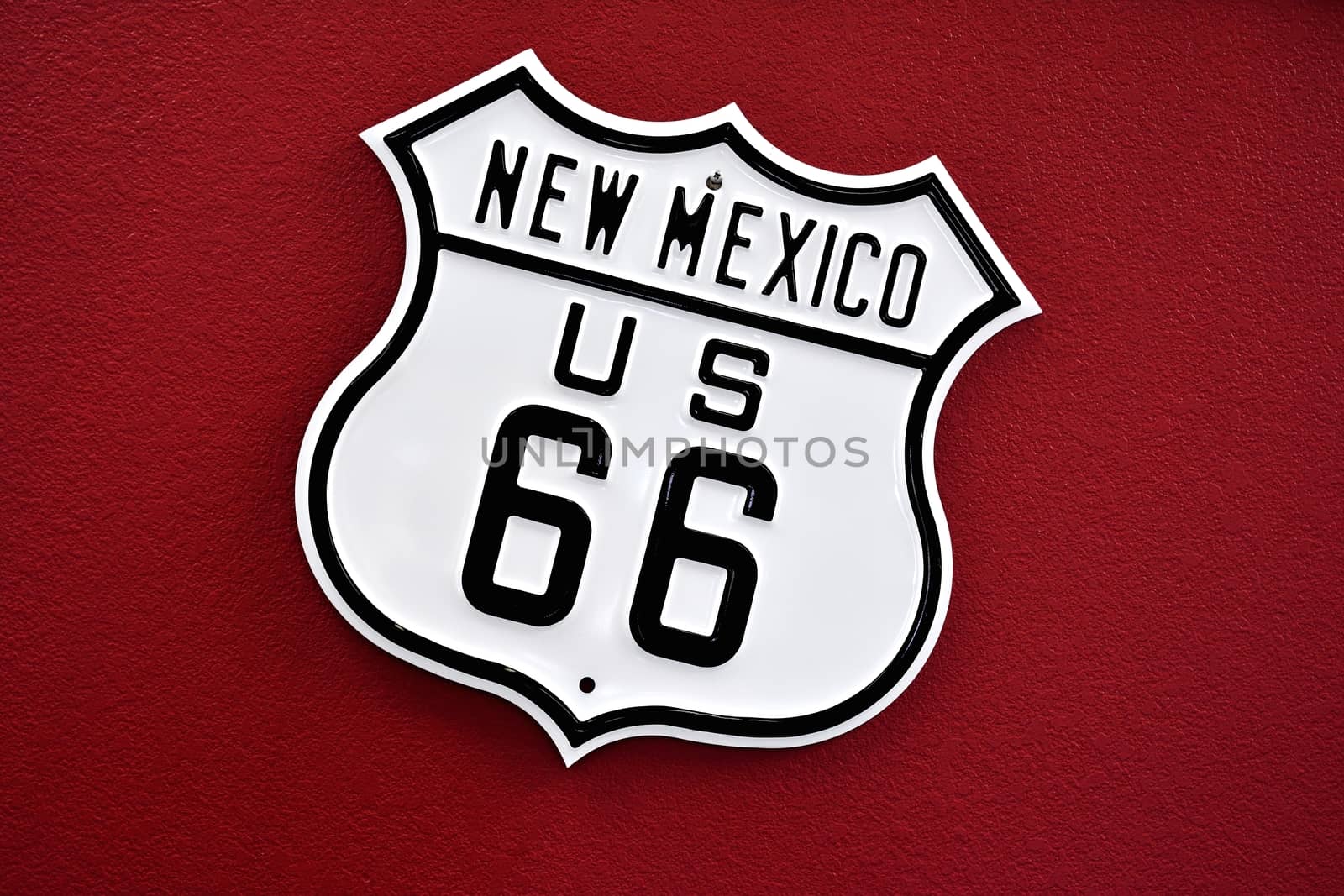 Historic Route 66 sing in New Mexico, Usa.