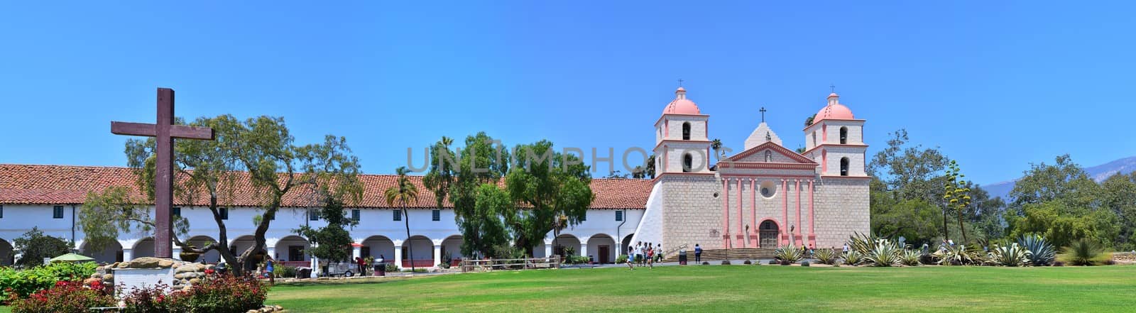 Santa Barbara old spanish mission in California, USA. by CreativePhotoSpain