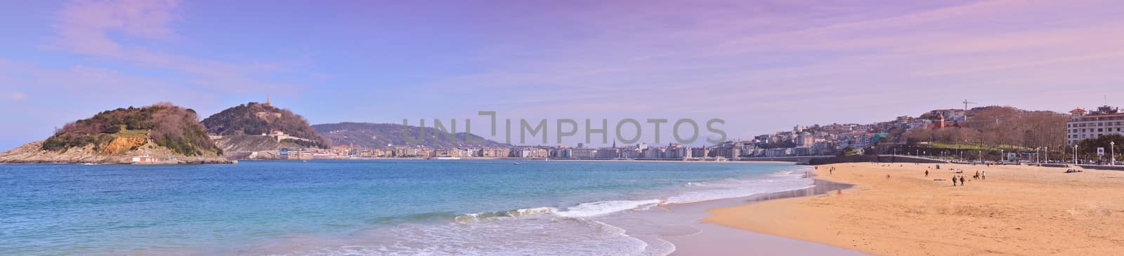 La Concha beach in Donostia-San Sebastian. Basque Country. Gipuzkoa. Spain. Europe.