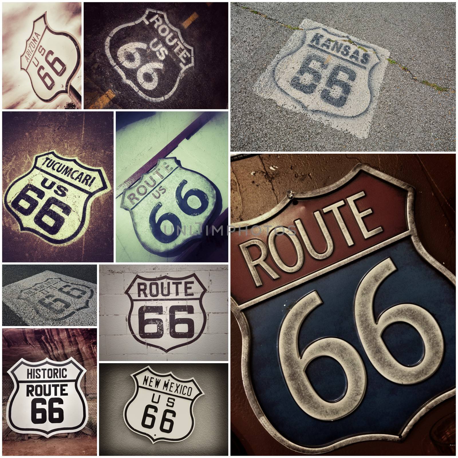 Old Route 66 signs. by CreativePhotoSpain