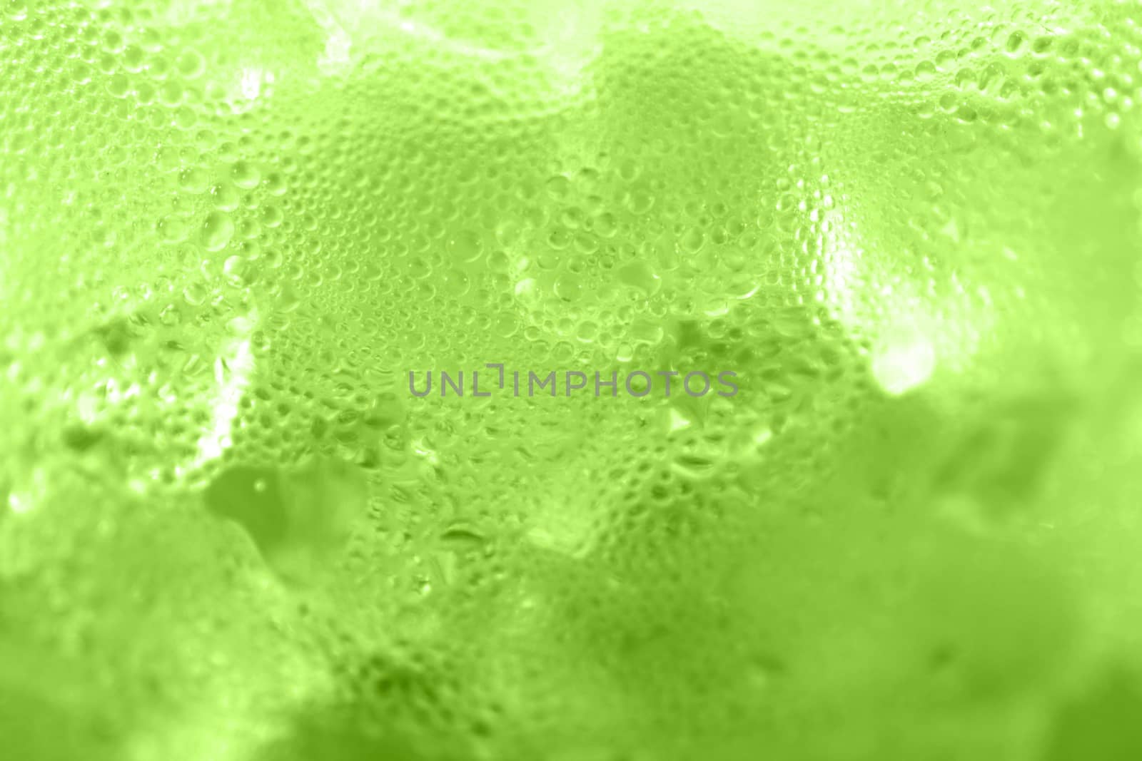 water drop soda ice baking background fresh cool ice green texture, selective focus