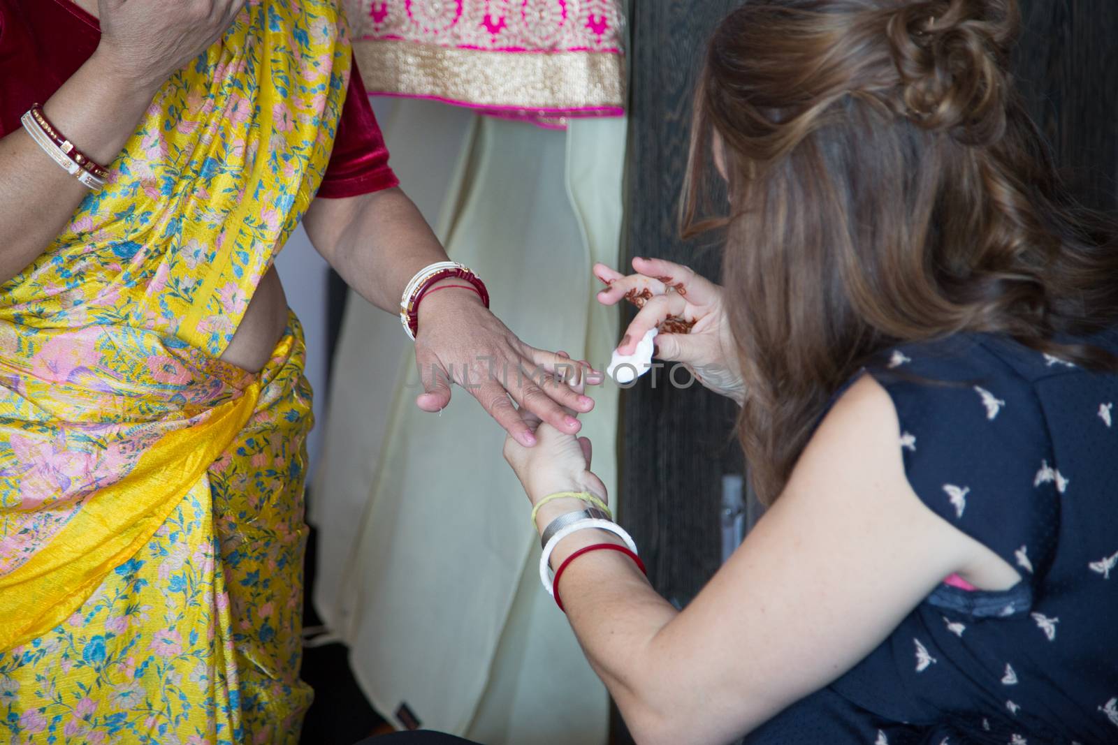 Detail of Indian wedding preparation by camerarules