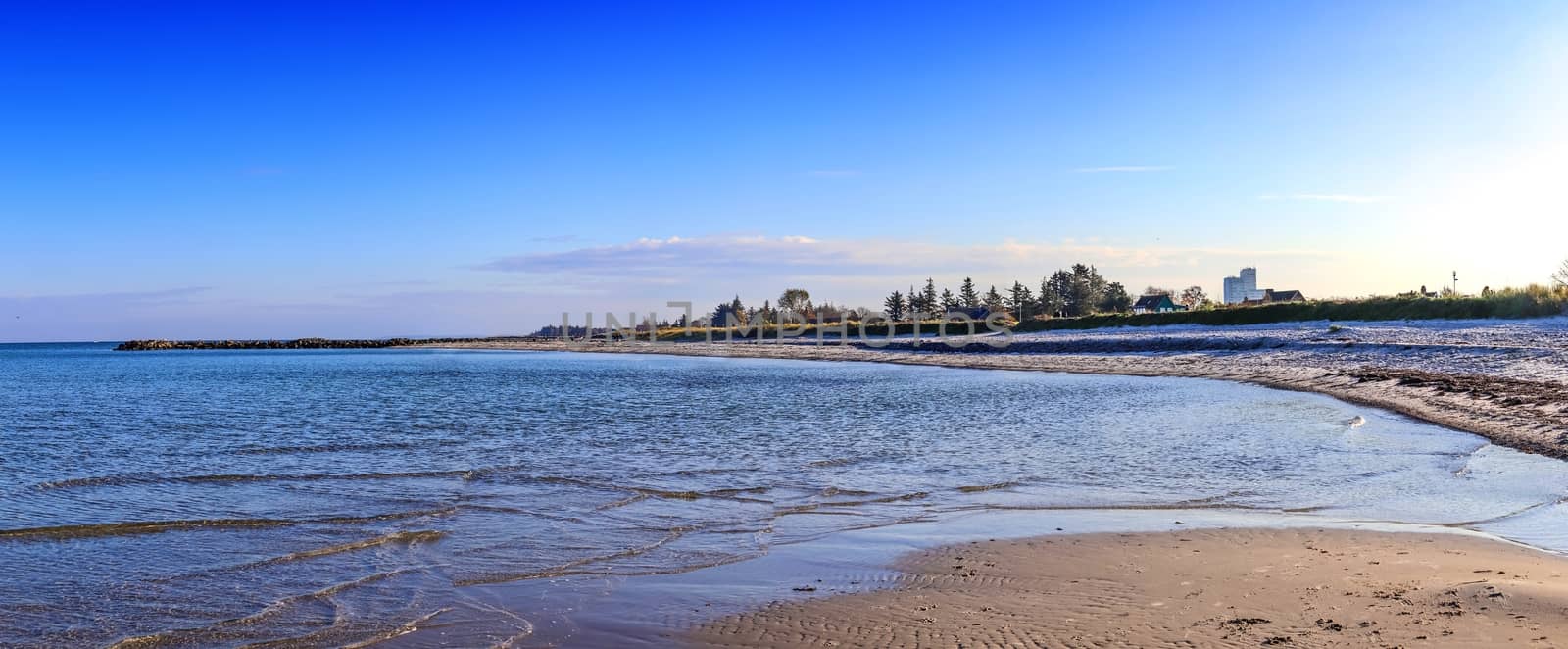 Beautiful view on sandy beaches at the baltic sea on a sunny day by MP_foto71