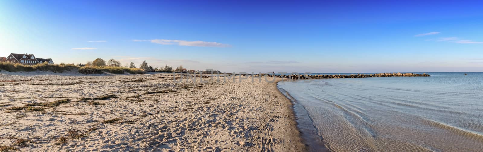 Beautiful view on sandy beaches at the baltic sea on a sunny day by MP_foto71