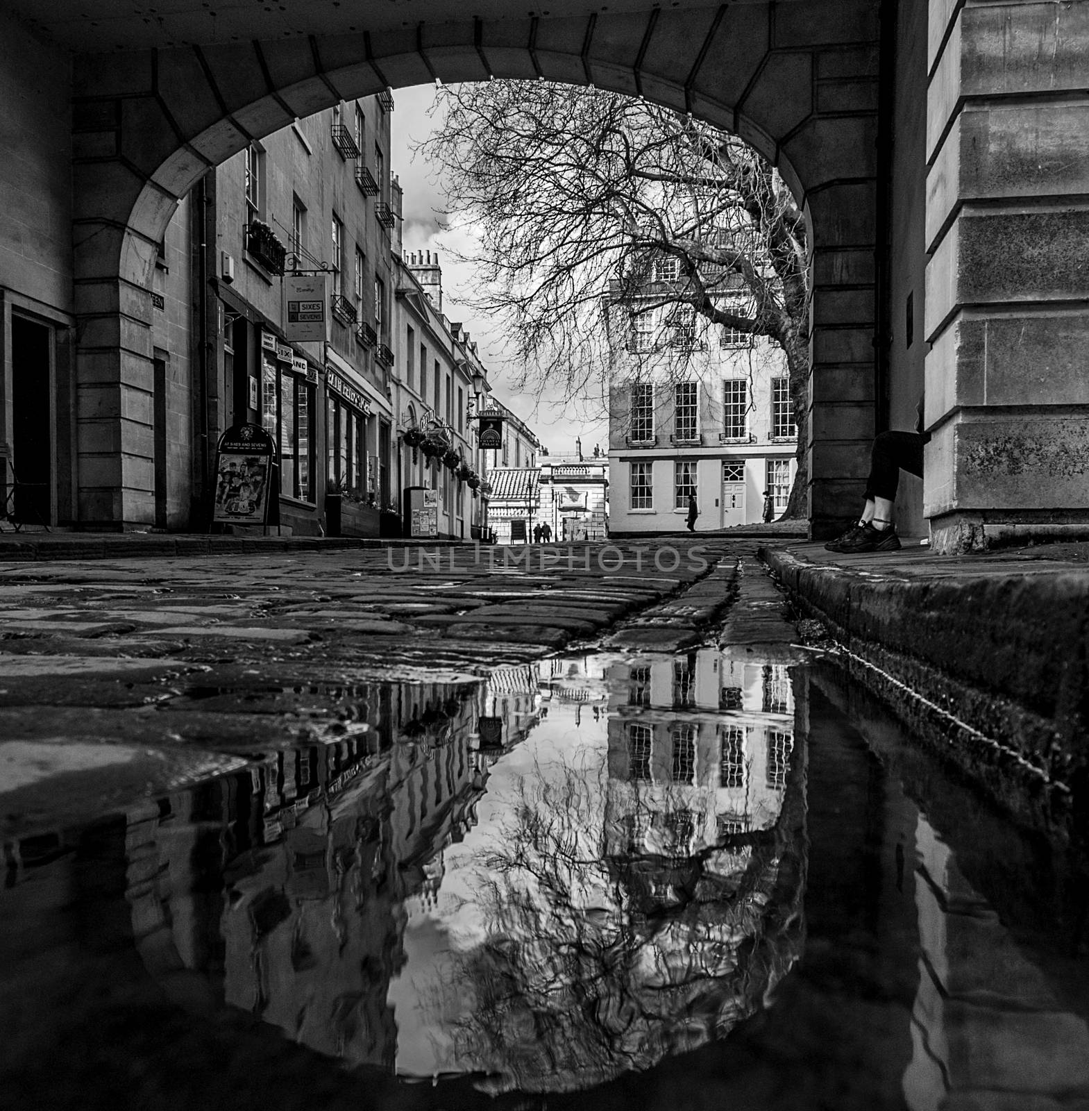 black and white relection in bath uk