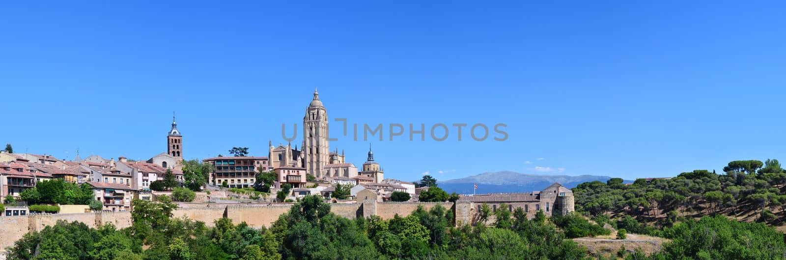 Panoramic of the Spanish city of Segovia.