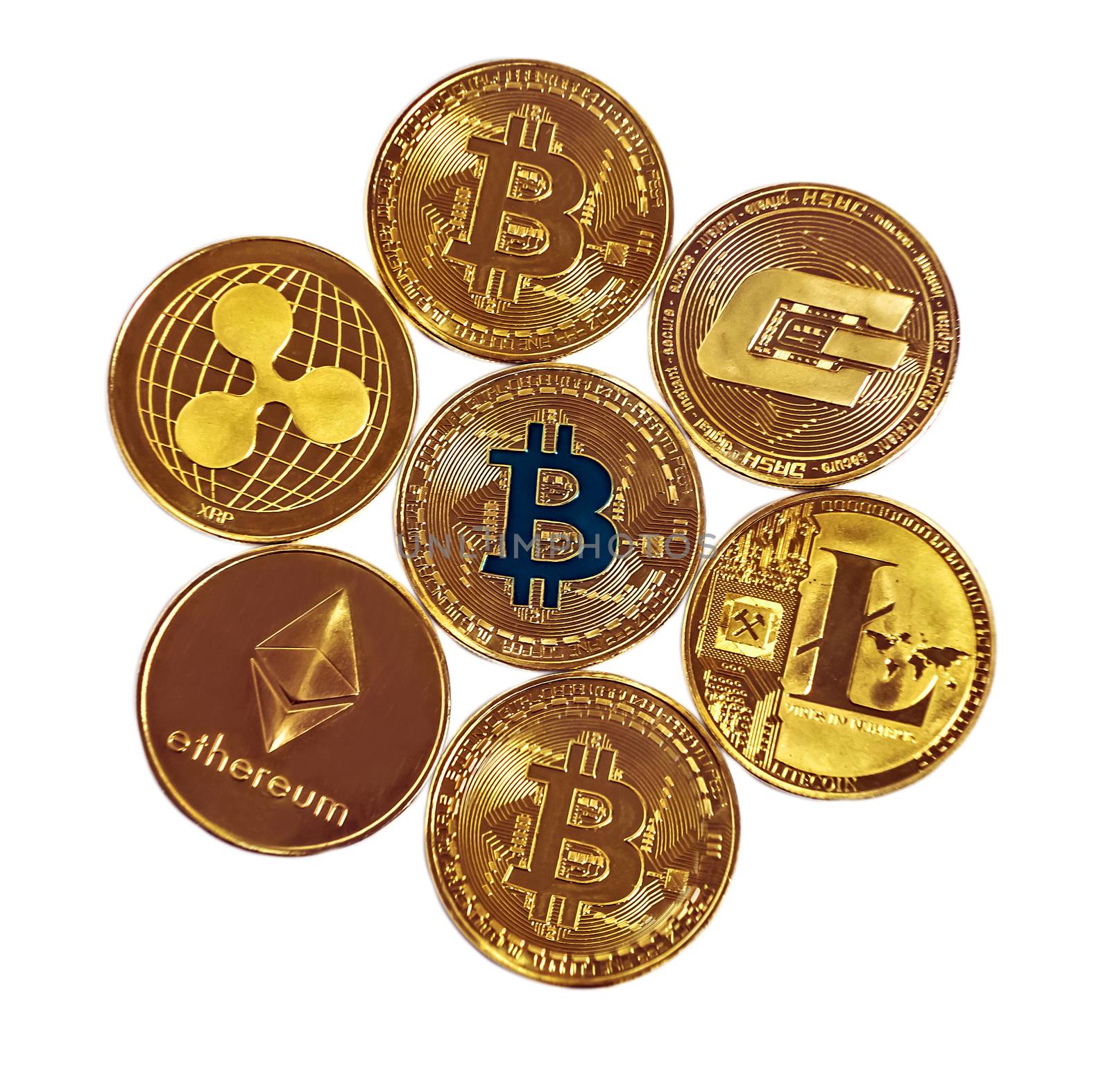 Bitcoin BTC, Ripple XRP, Ethereum ETH, Dash, Litecoin LTC crypto by Vladyslav
