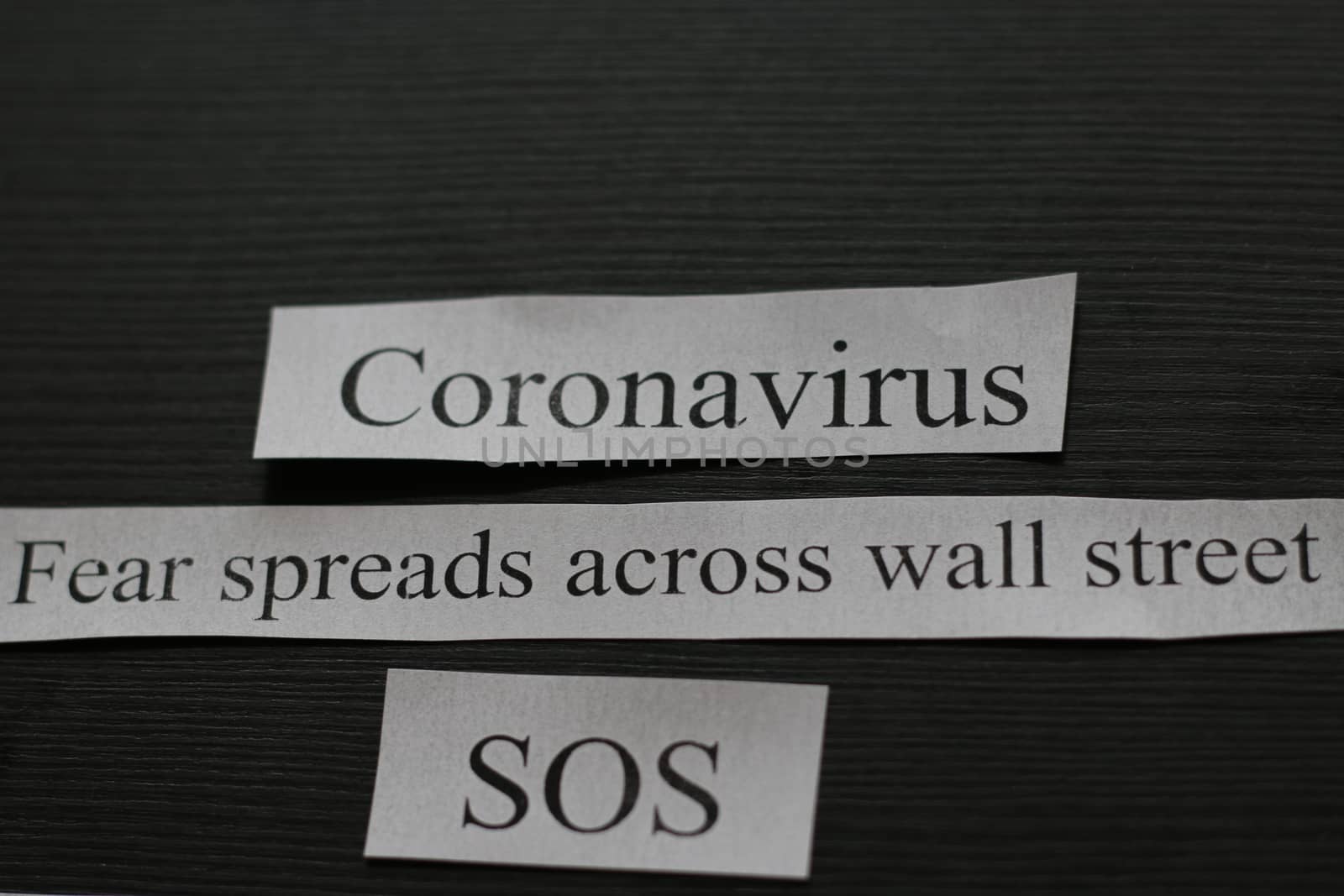 Coronavirus and stock market themed photo by mynewturtle1