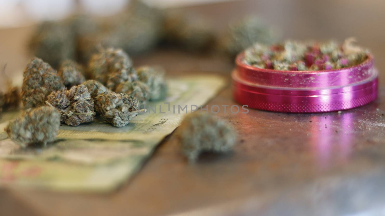 marijuana table top photography and themed. legal in canada. by mynewturtle1
