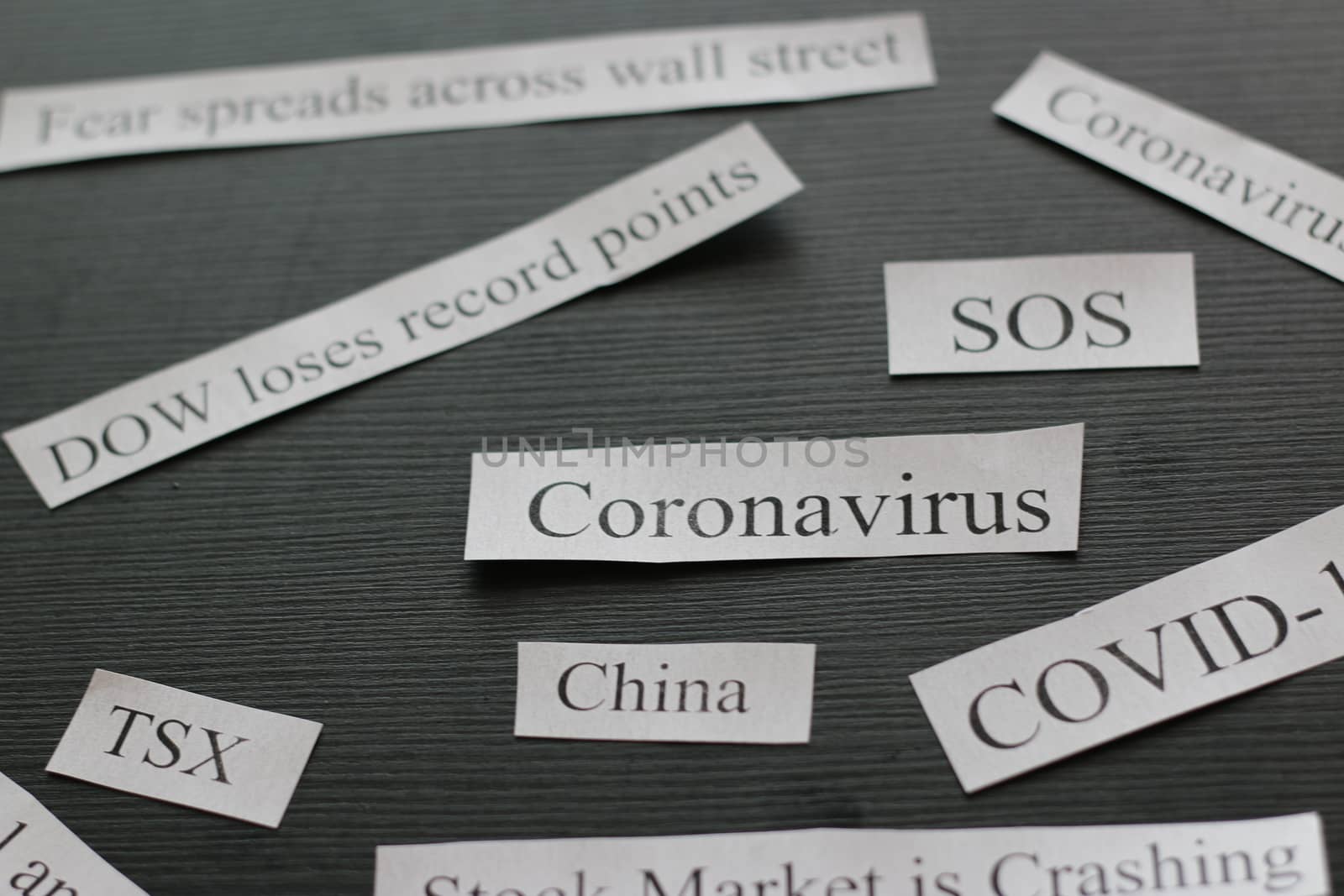 theme of stock market crashing in 2020 from coronavirus
