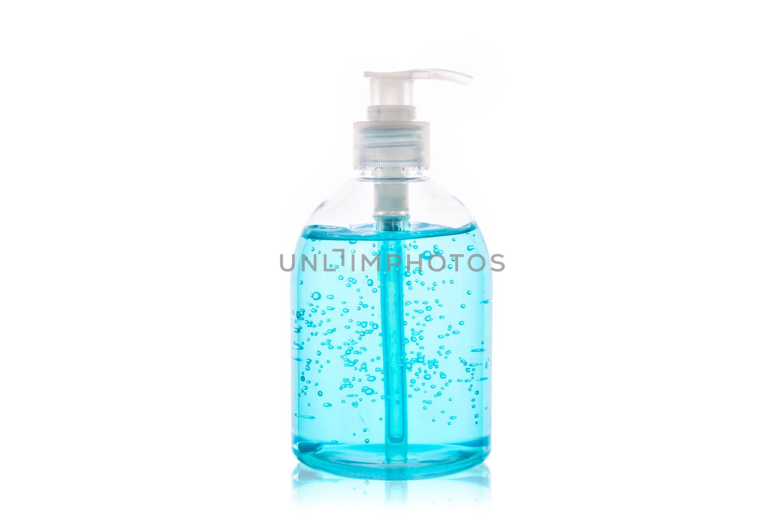 Alcohol gel sanitizer hand gel cleaners for anti bacteria and virus on white background.