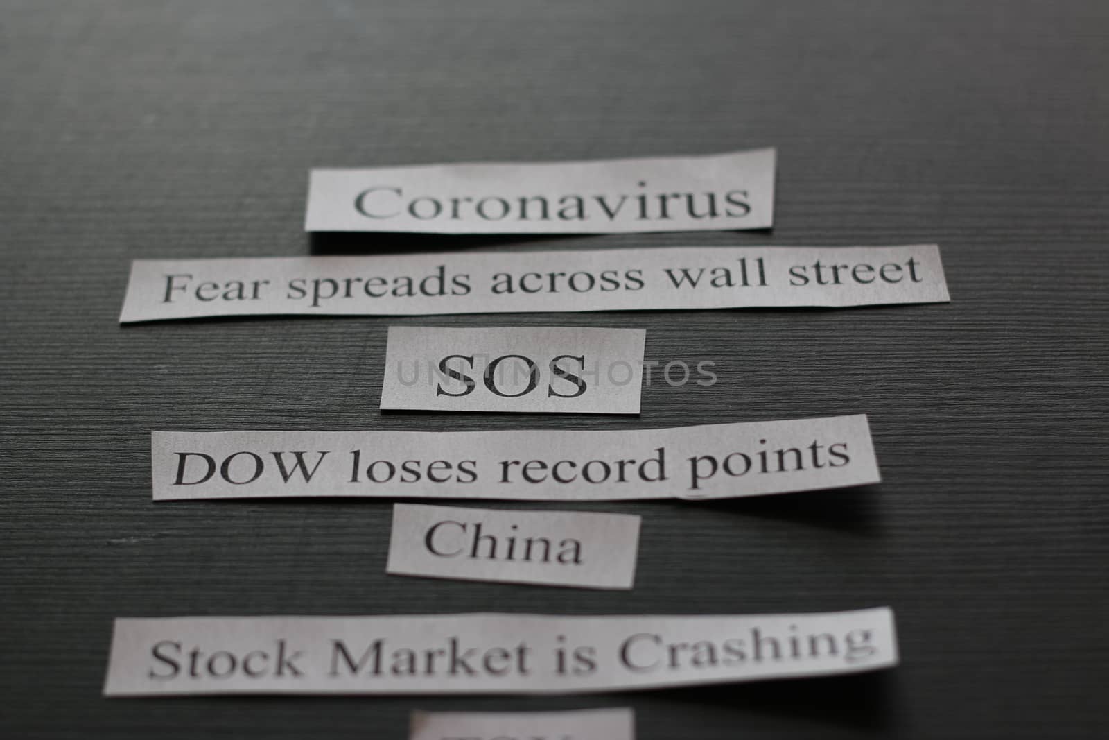 Photo showing headlines about how coronavirus is causing stock market to crash by mynewturtle1