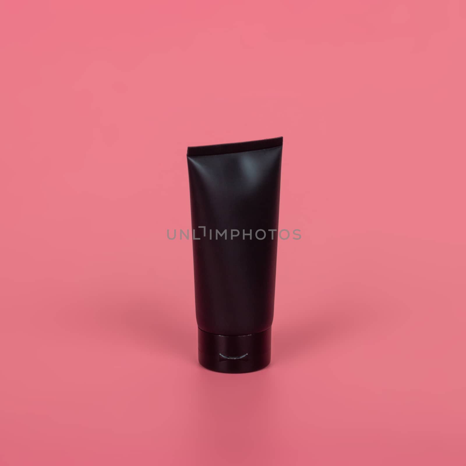 Cosmetics product ads poster template. Cosmetic beauty mockup. Cream tube package. Shampoo or shower gel packaging design.