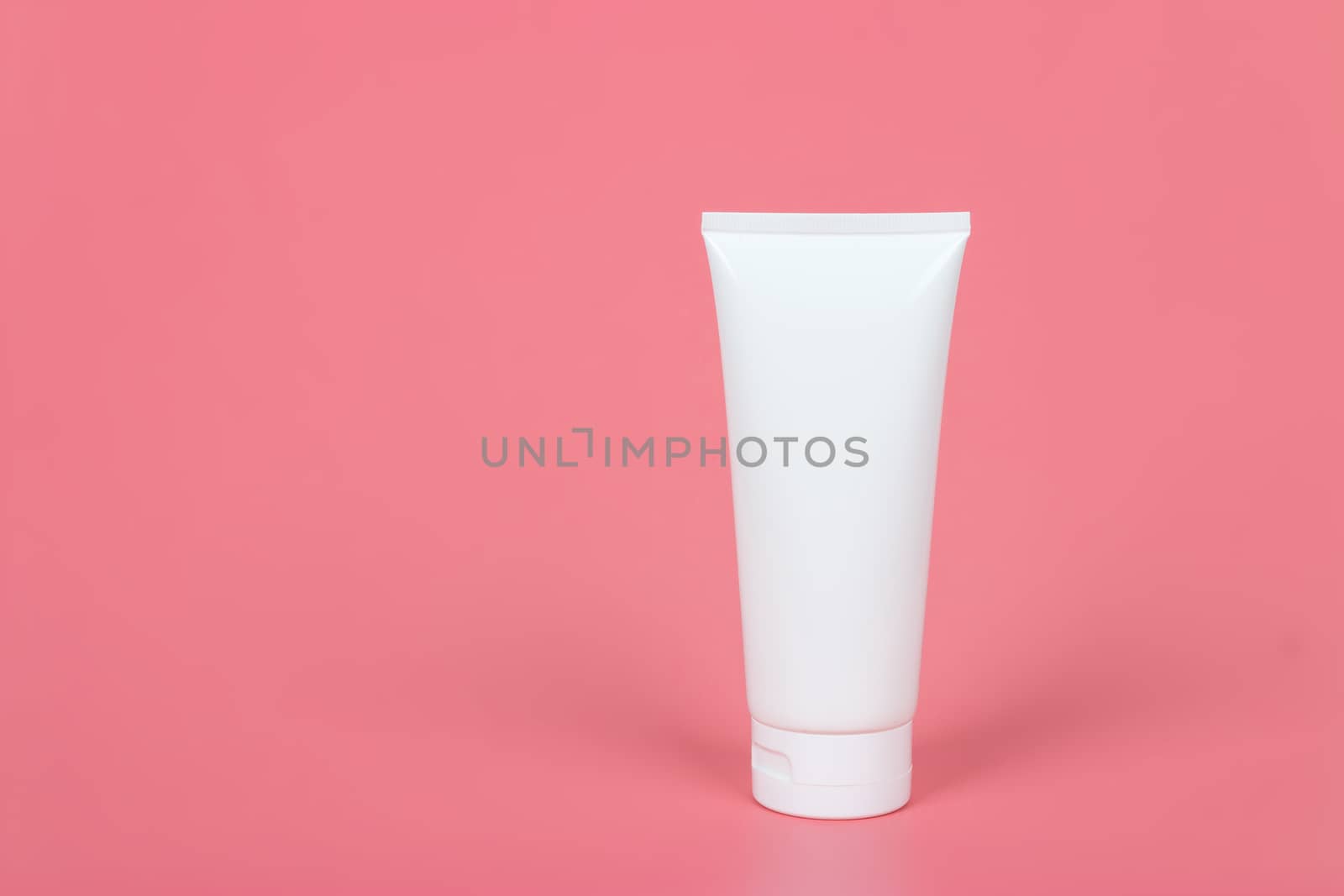 Cosmetics product ads poster template. Cosmetic beauty mockup. Cream tube package. Shampoo or shower gel packaging design.