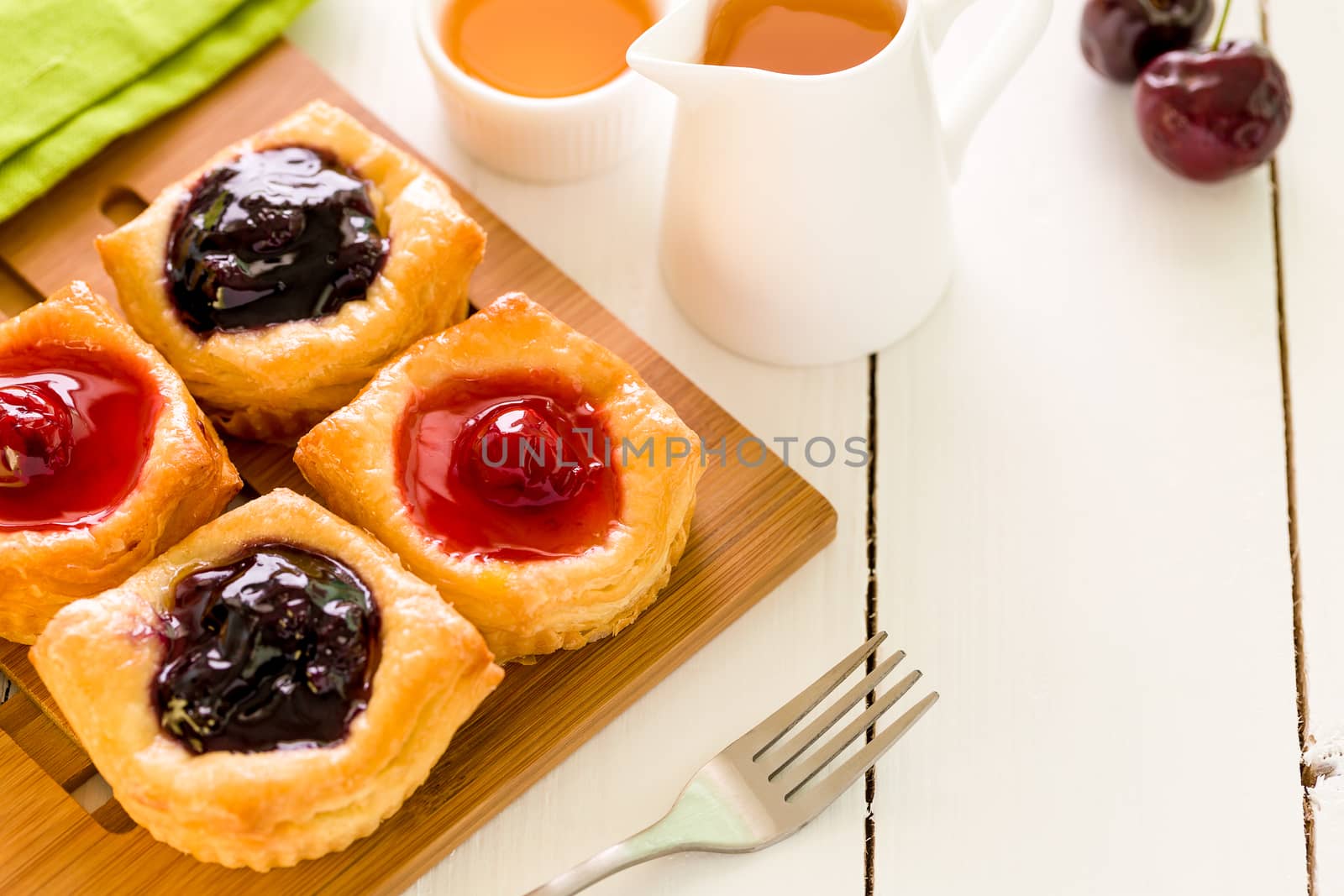 Fruit pastry pie for relaxing Tea break.