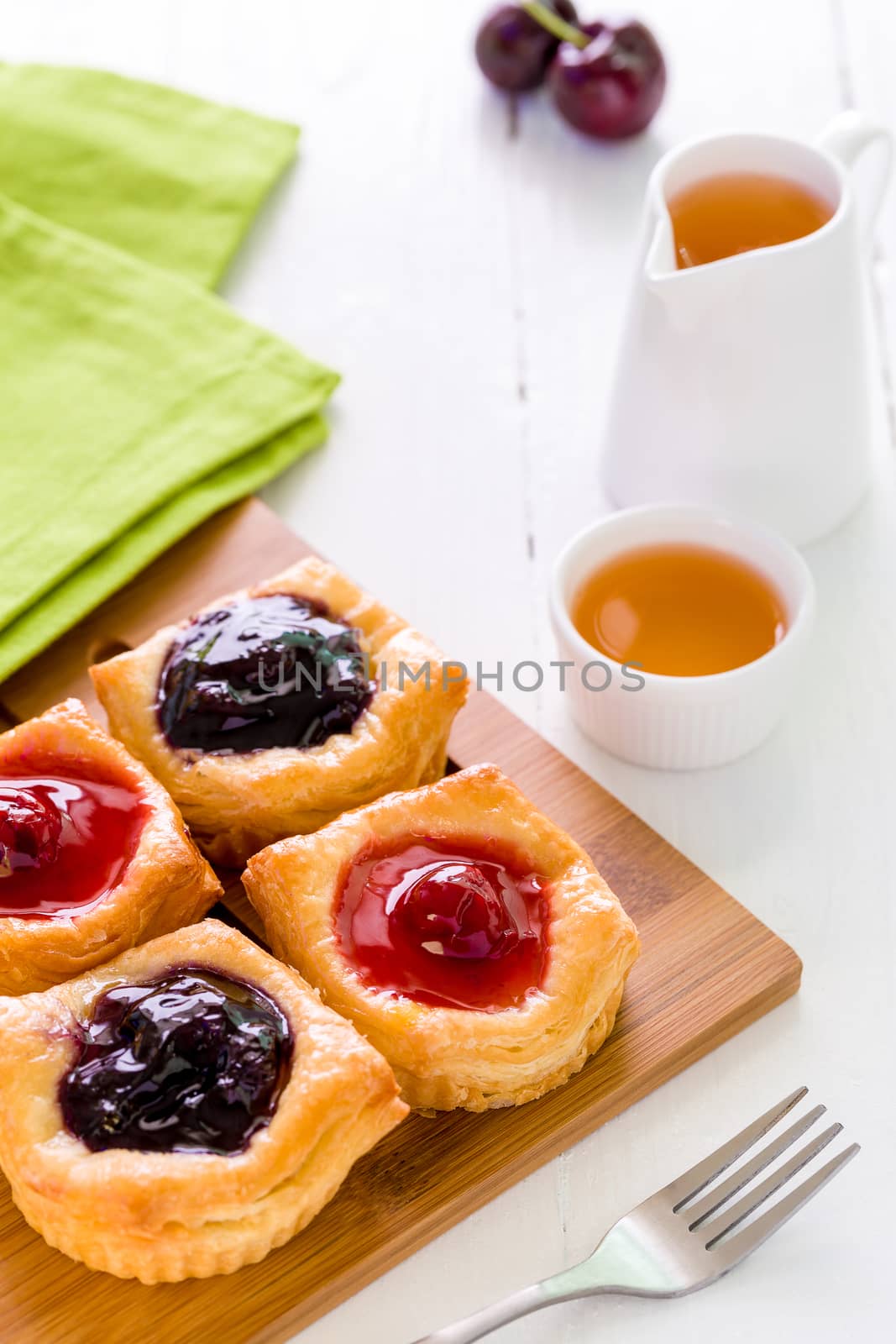 Fruit pastry pie for relaxing Tea break.