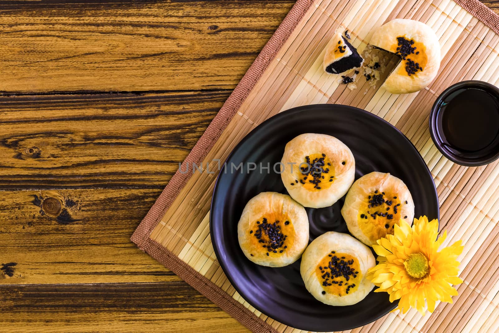 Traditional Chinese cake or snack for tea break.