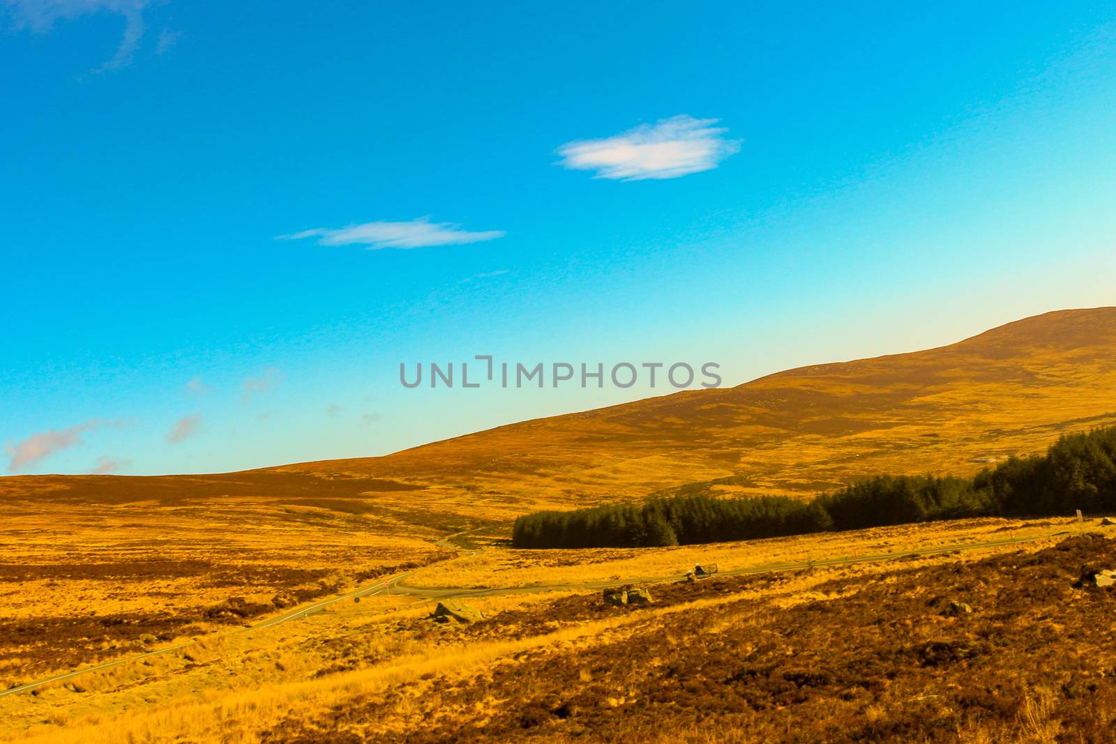 Wicklow mountains in Ireland during the winter season by mynewturtle1