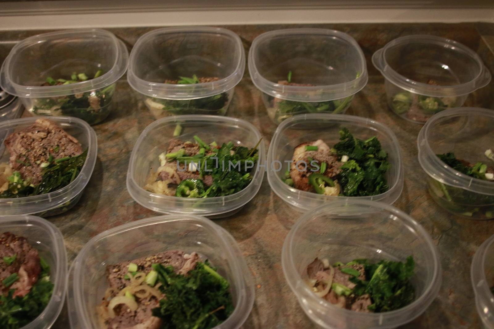 Healthy meal prep containers with quinoa, chicken and cole slaw by mynewturtle1