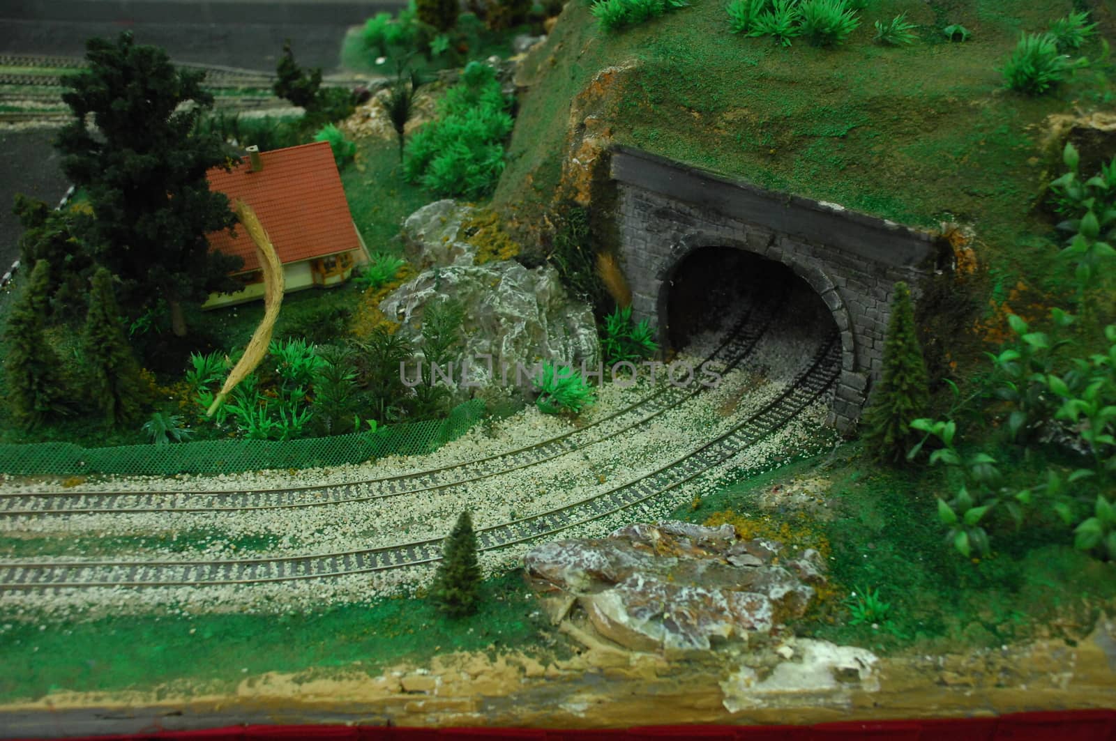 Aerial view Train Track