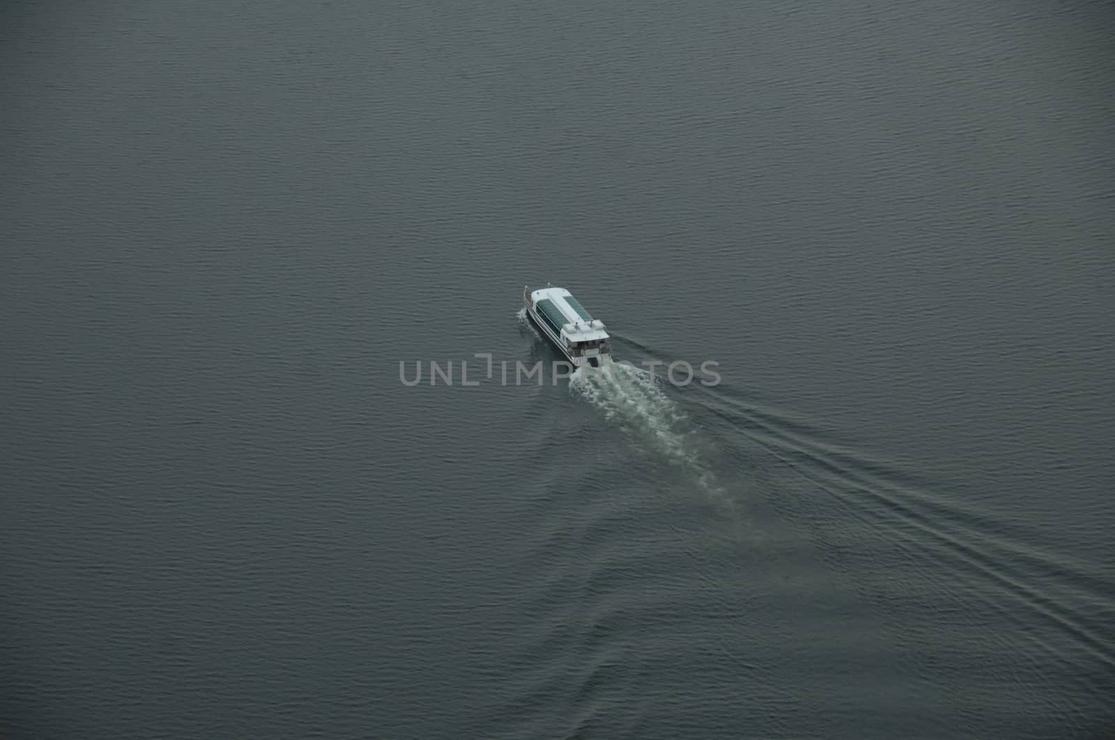 Aerial view of a Tourist Boat