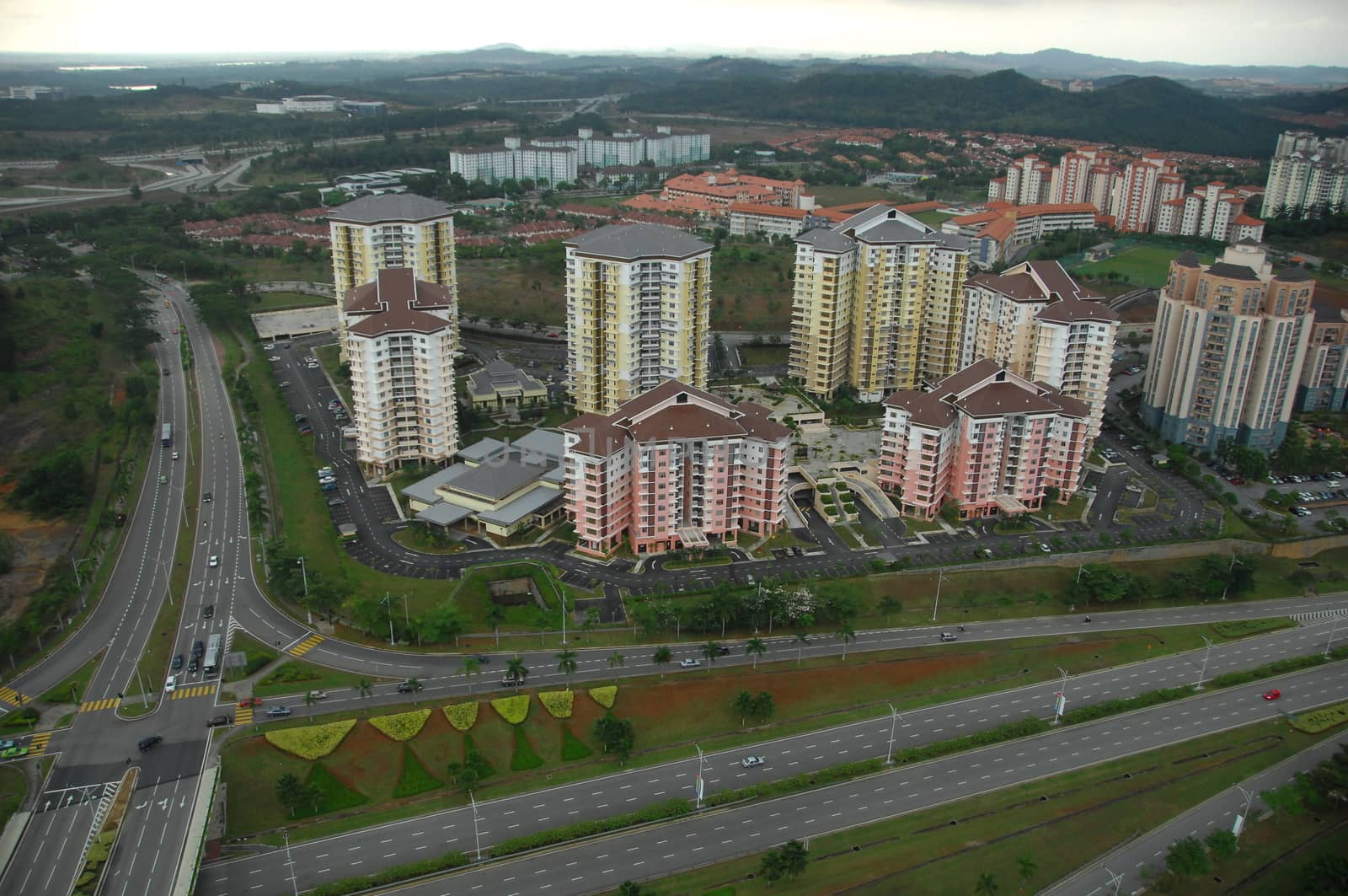Aerial view of a buildings