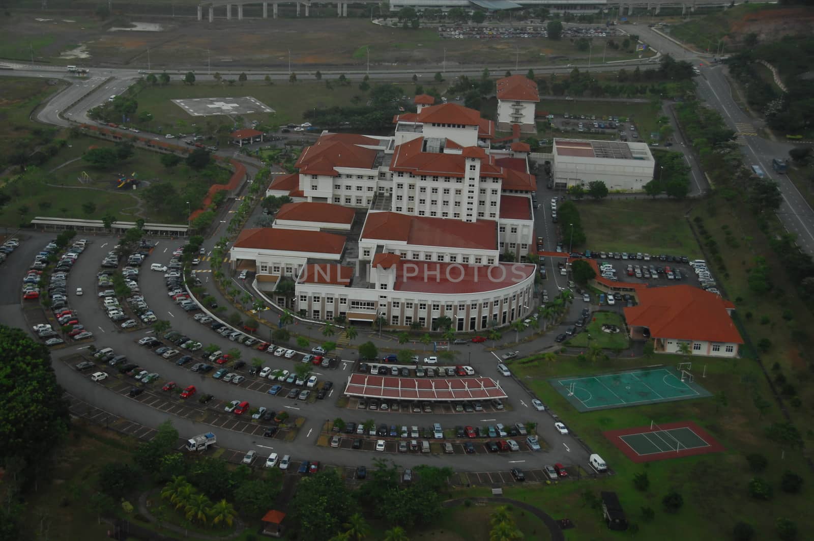 Aerial view of a buildings