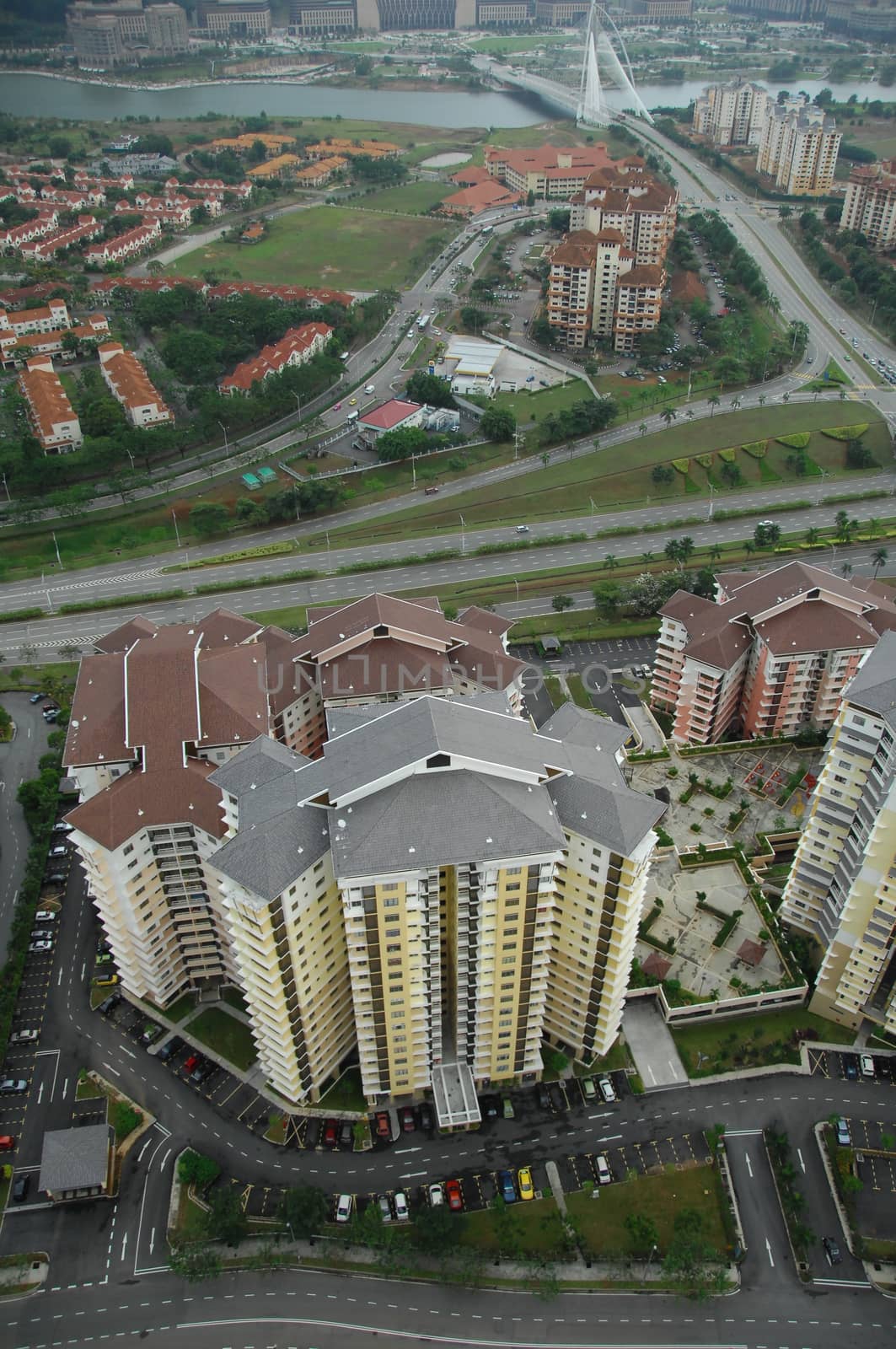 Aerial view of a buildings