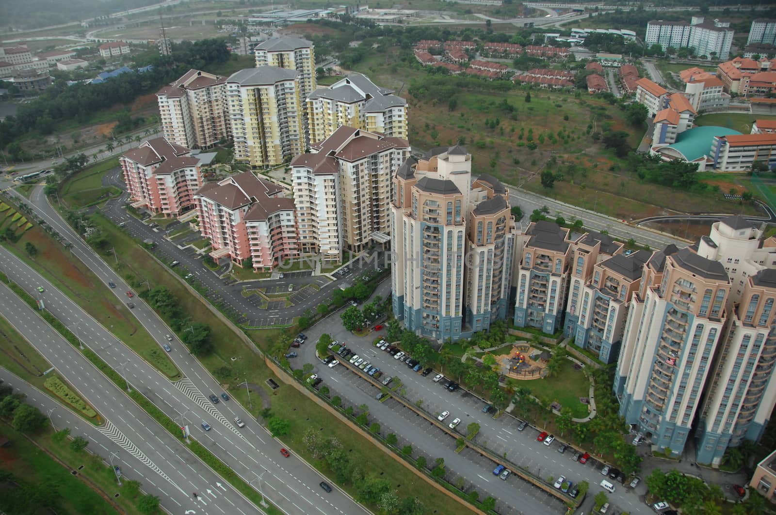 Aerial view of a buildings