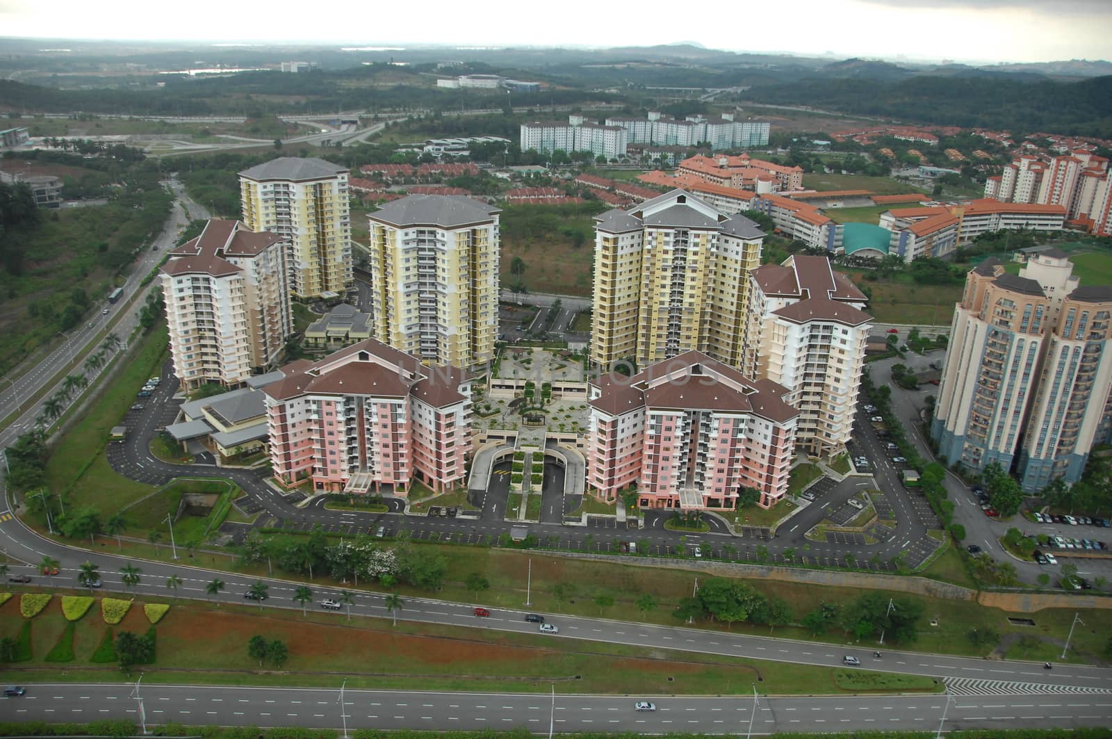 Aerial view of a buildings