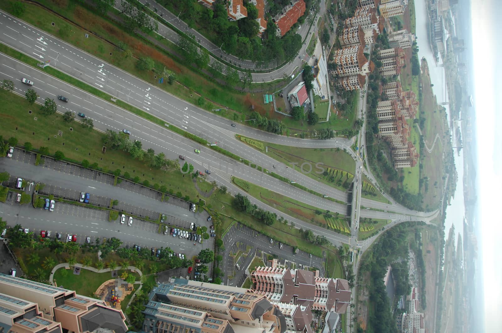 Aerial view of a buildings