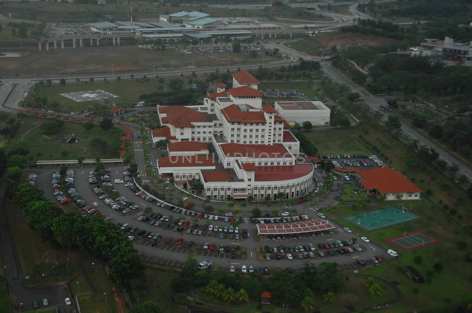 Aerial view of a buildings
