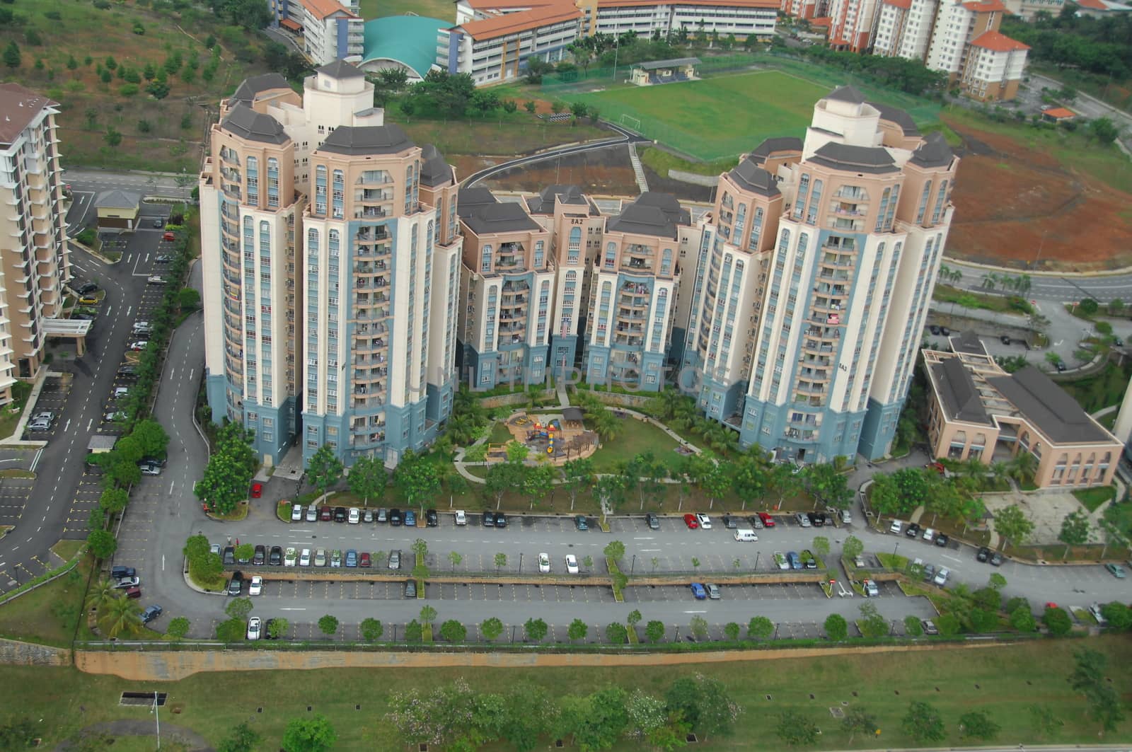 Aerial view of a buildings