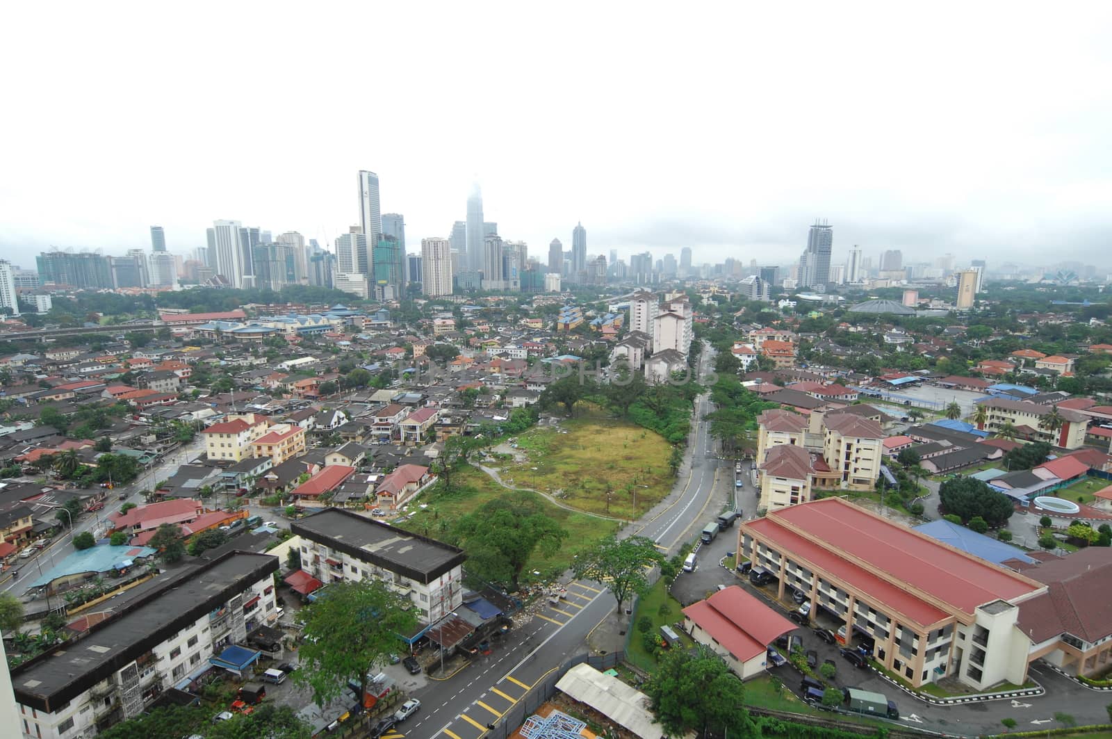 Aerial view of a buildings