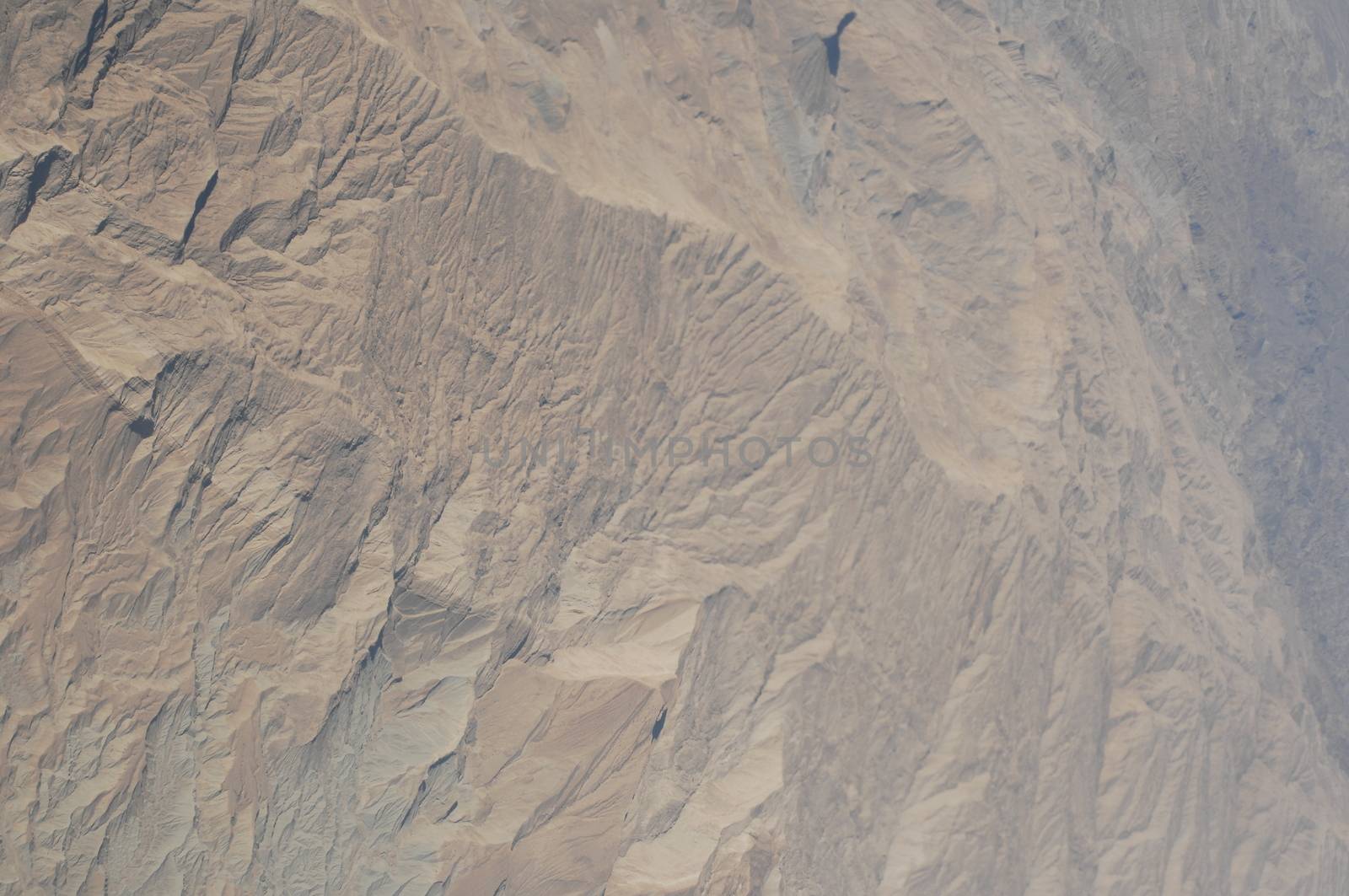 Aerial view desert Dubai