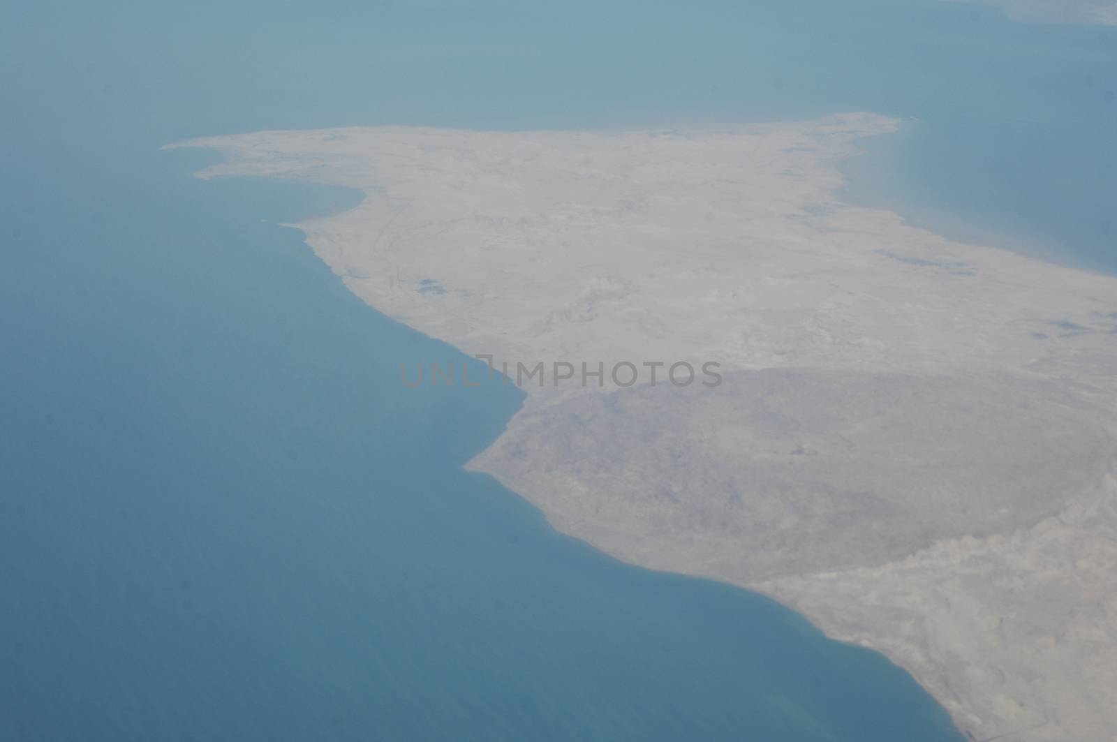 Aerial view desert Dubai