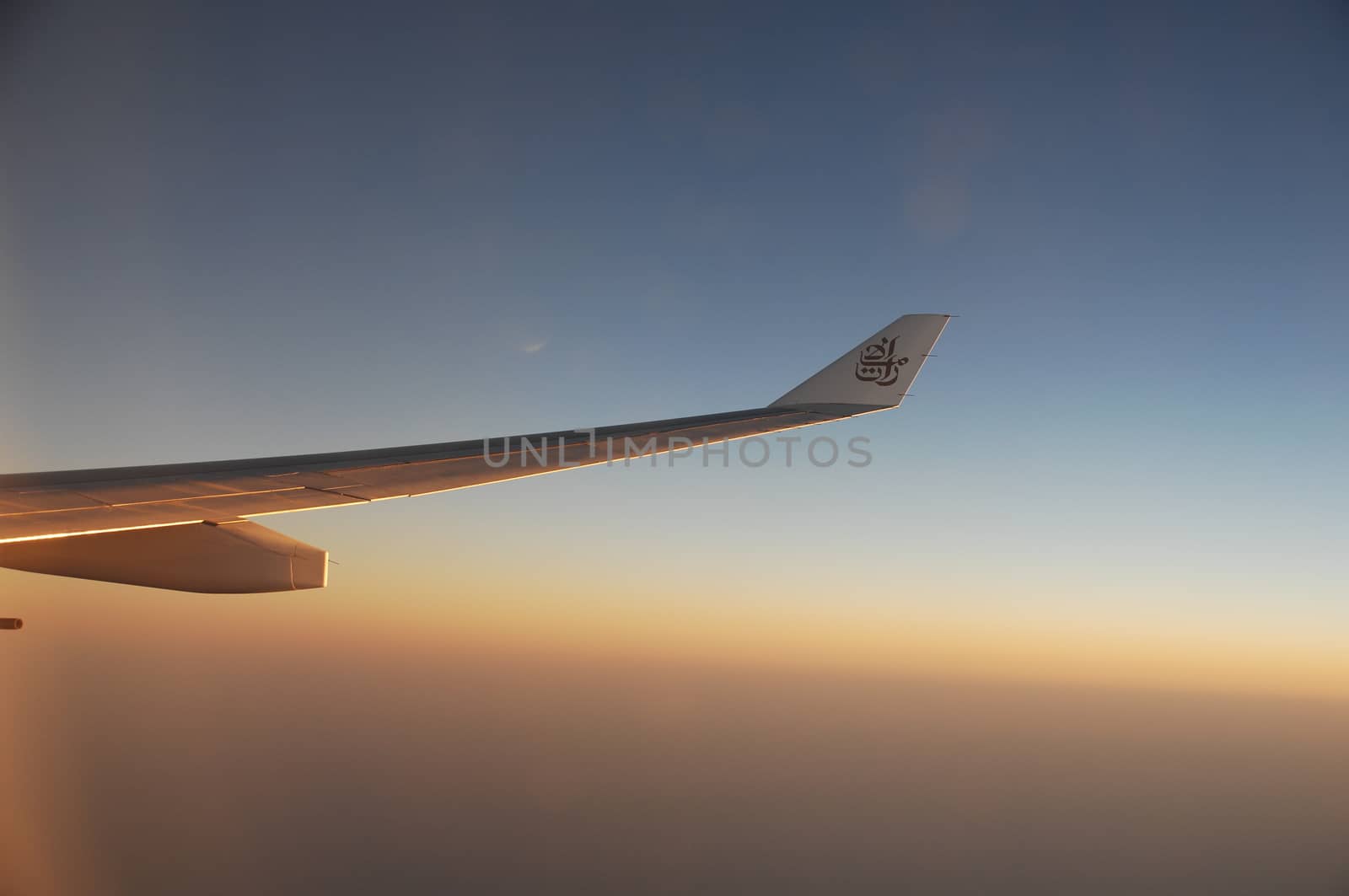 Aerial view of Clouds through flight window