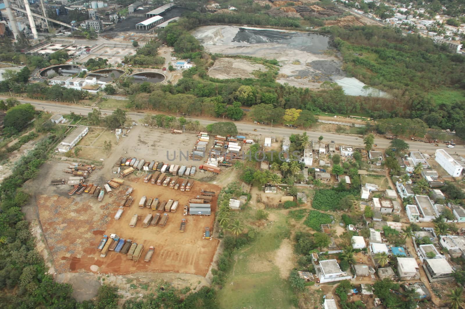 Aerial view of a buildings