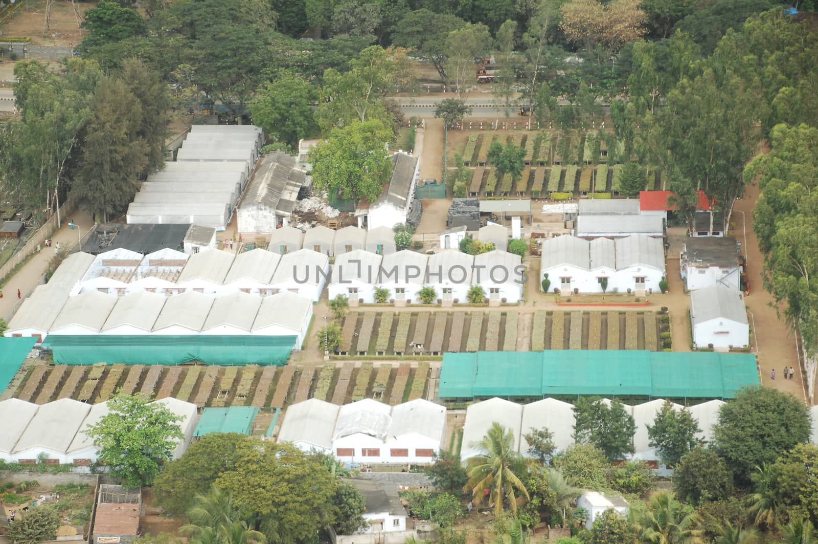 Aerial view of a buildings