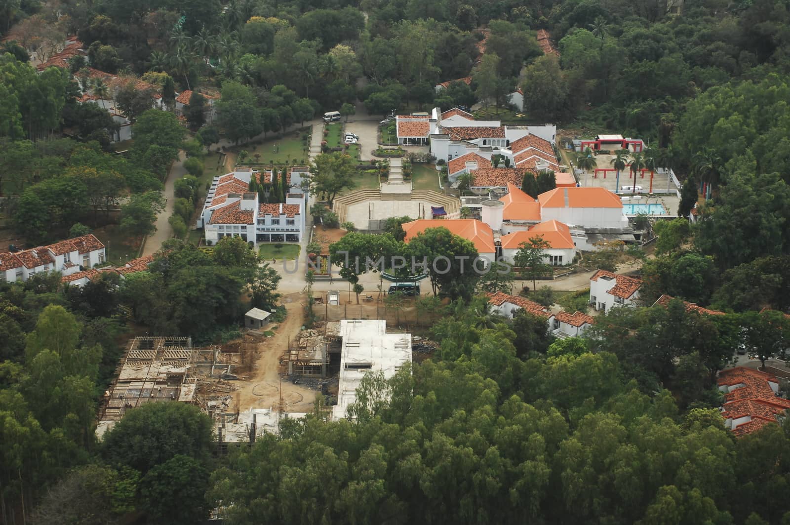 Aerial view of a buildings