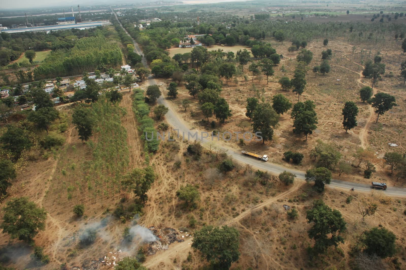 Aerial view of a buildings