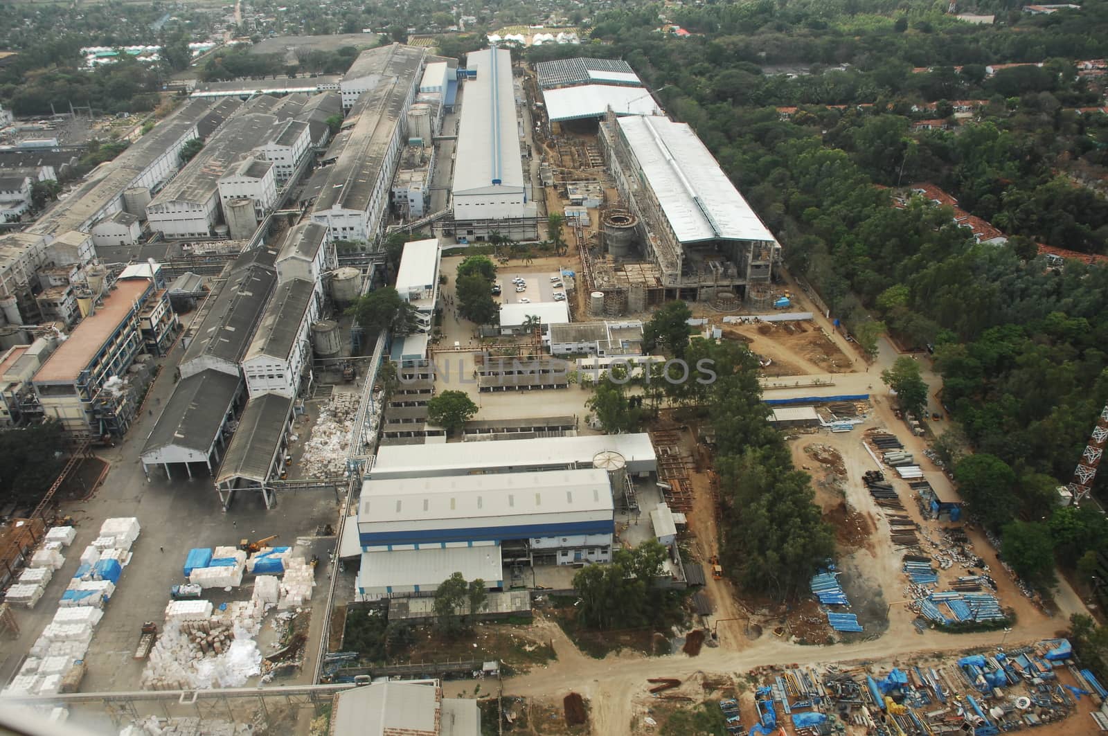 Aerial view of a buildings