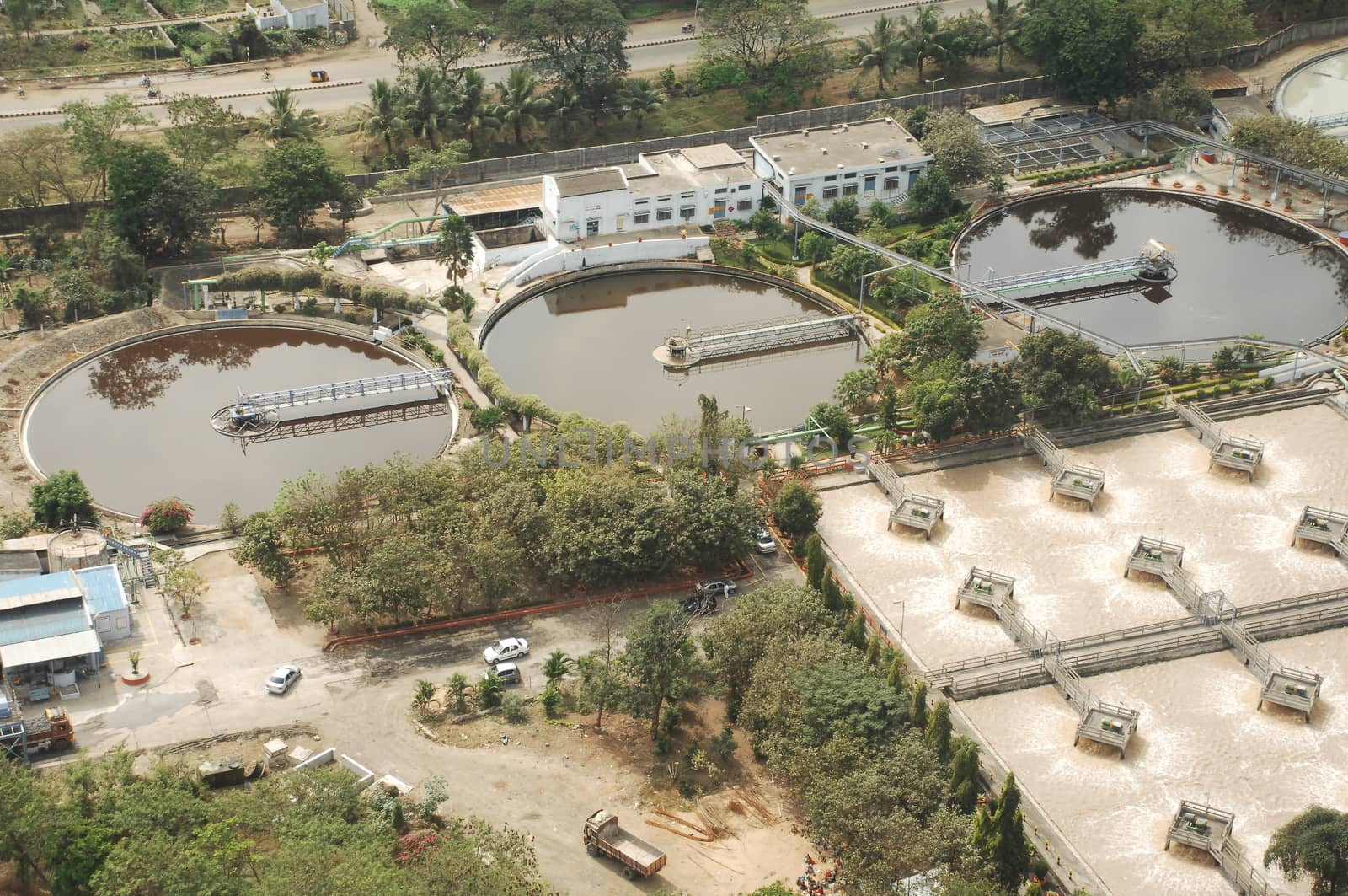 Aerial view of a buildings