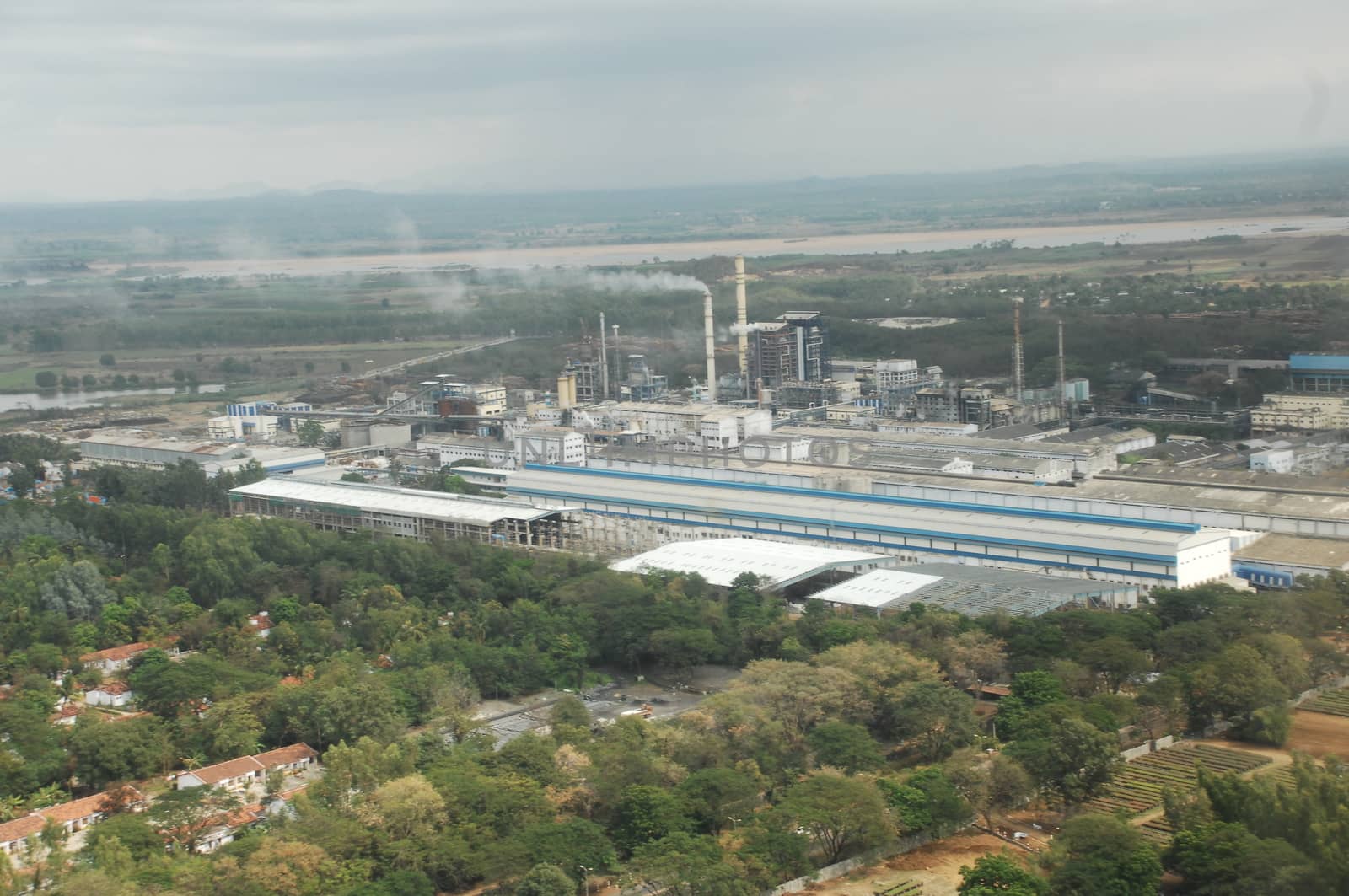 Aerial view of a buildings