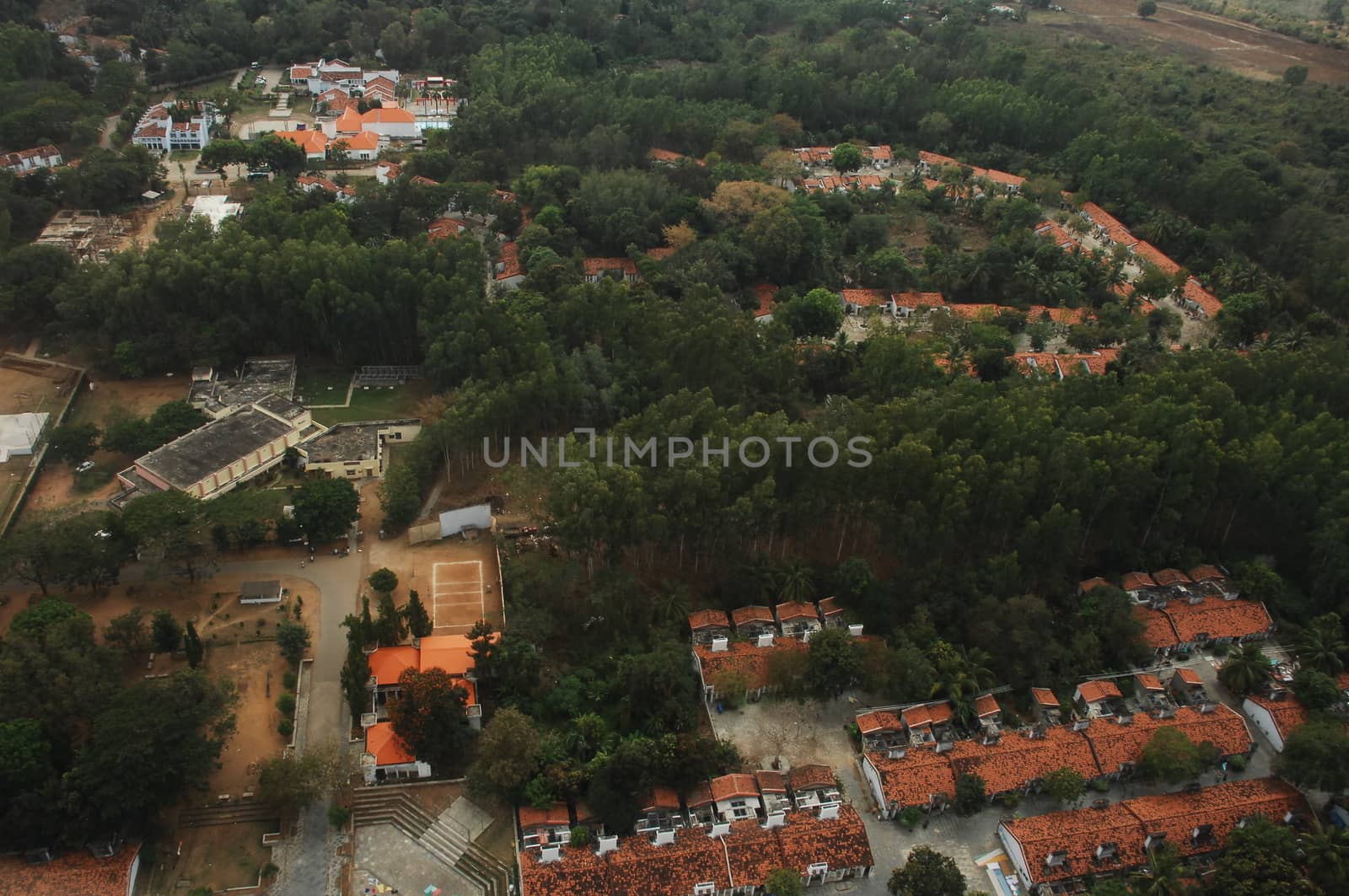 Aerial view of a buildings