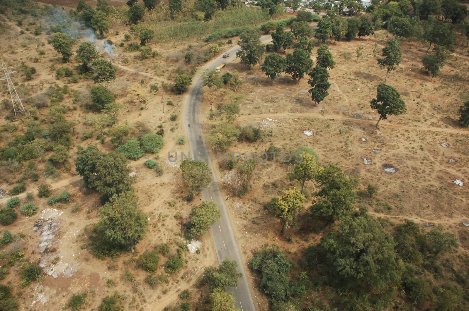 Aerial view of a buildings