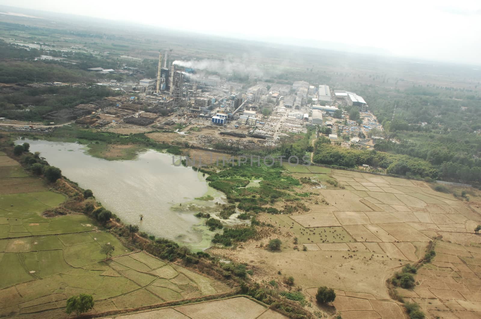 Aerial view of a buildings