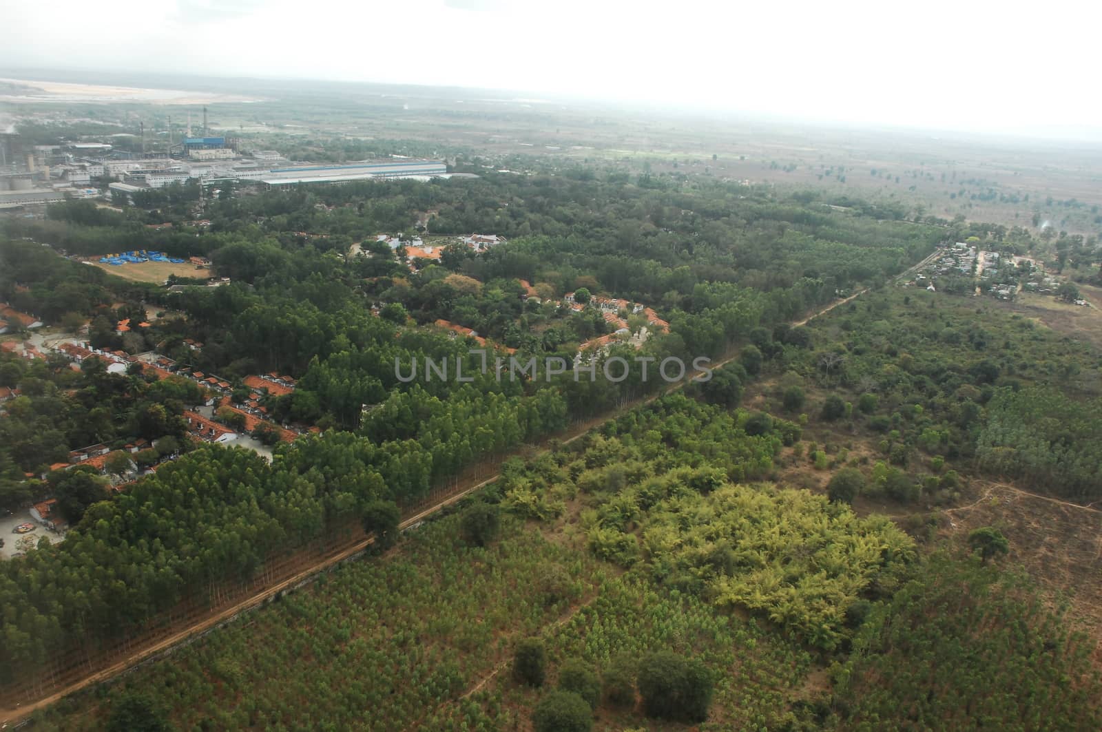 Aerial view of a buildings