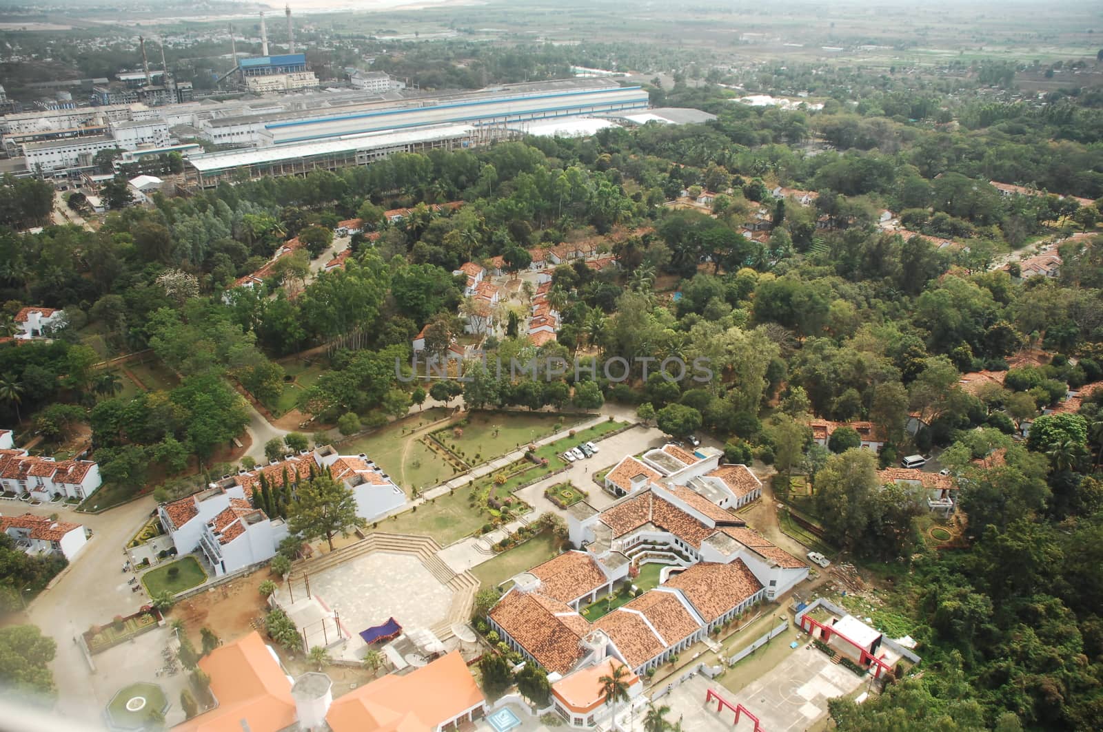 Aerial view of a buildings